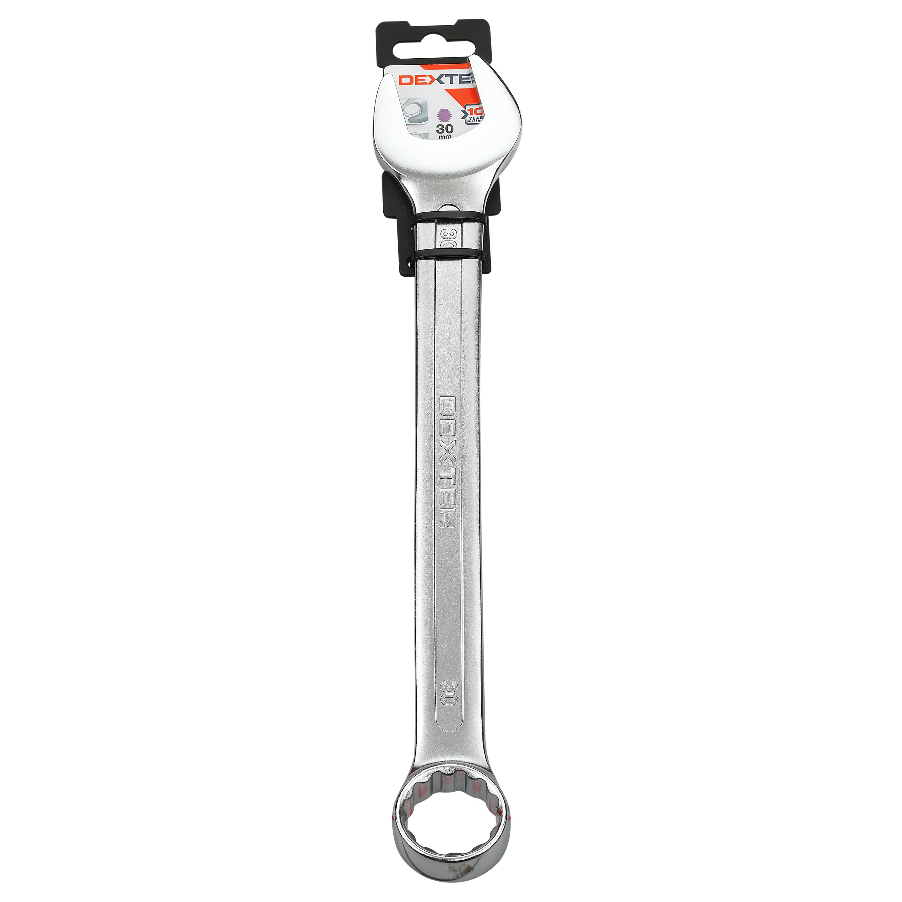 Clé mixte longue en chrome vanadium DEXTER, ouverture 30 mm | Leroy Merlin