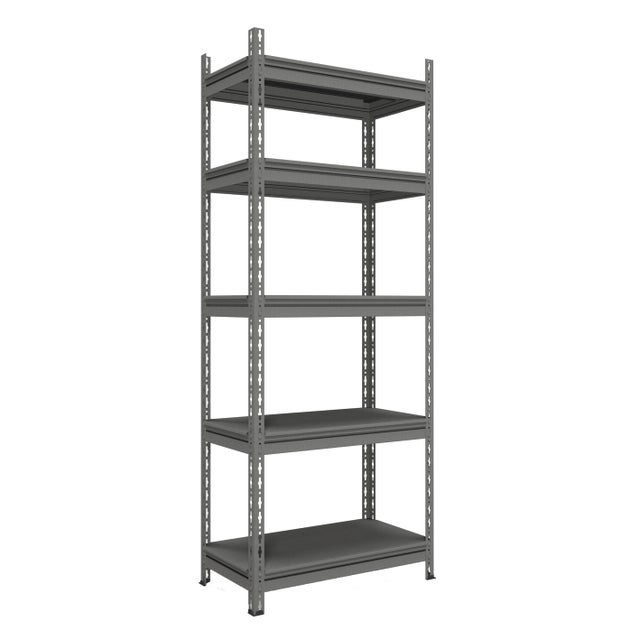 Scaffale in kit 5 ripiani L 100 x P 50 x H 200 cm grigio, portata per ripiano 120 kg