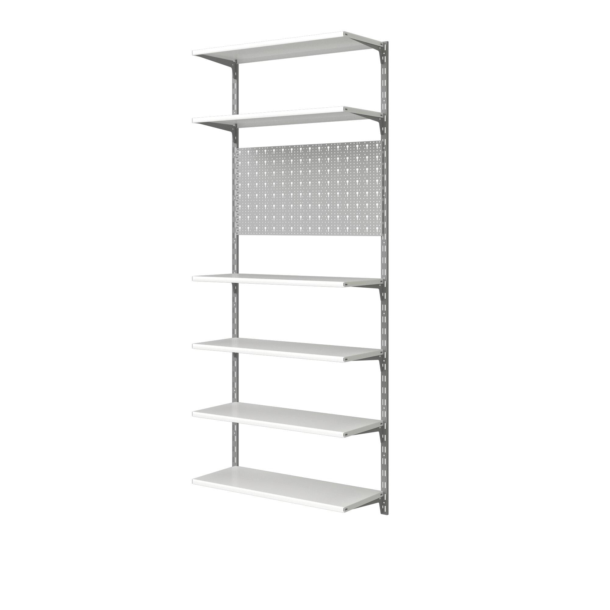 Lot de 2 panneaux perforés Acier l.79 x P.16 x Ep.0.65 cm - 6