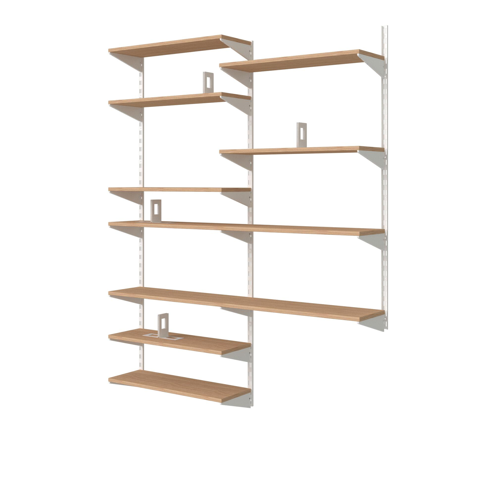 Cremagliera doppia Spaceo H 200 x L 0.25 cm, Sp 1.5 mm bianco - 34