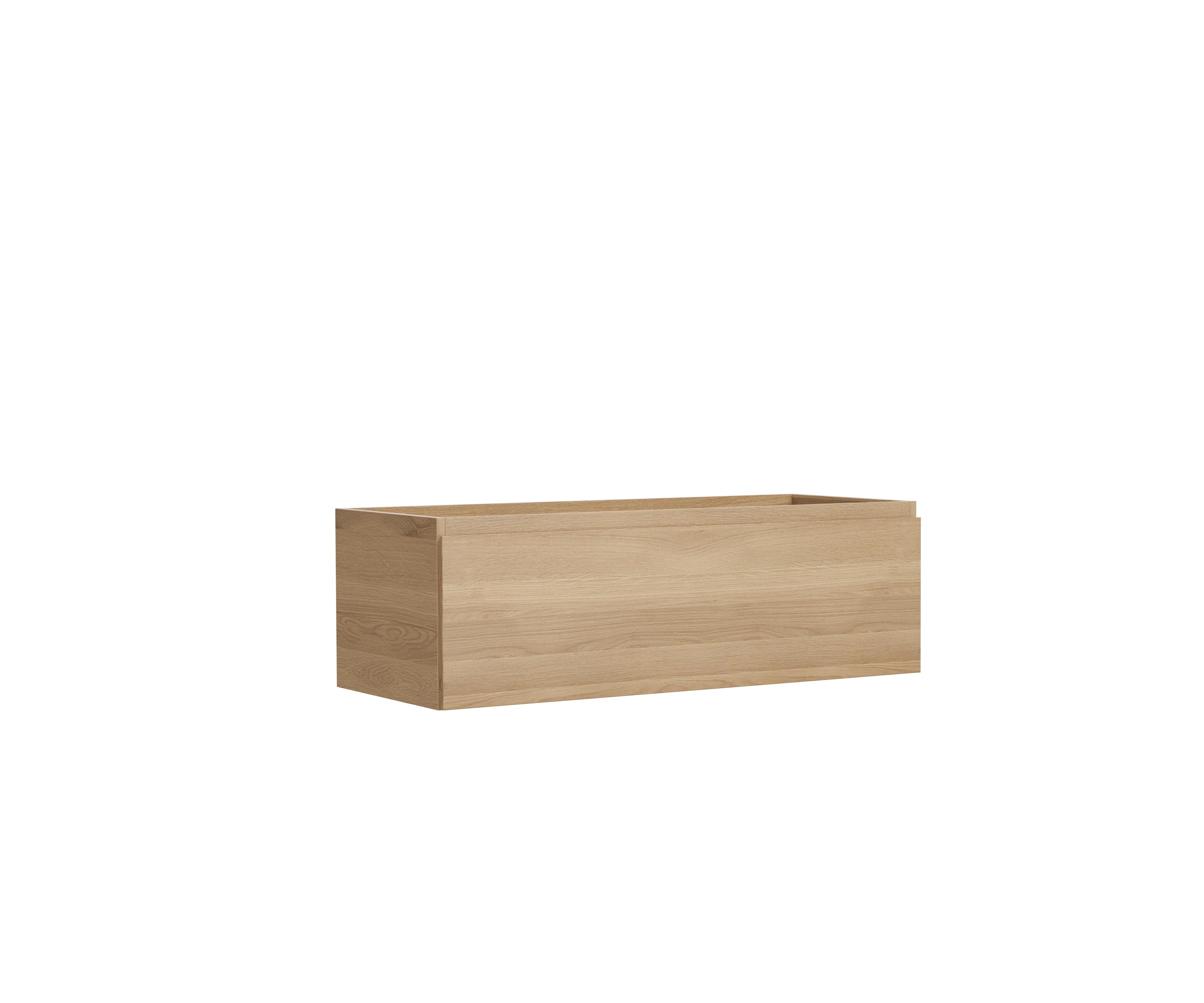 Meuble sous-vasque L.120cm x H.41cm x P.48cm placage chêne Natural - 6