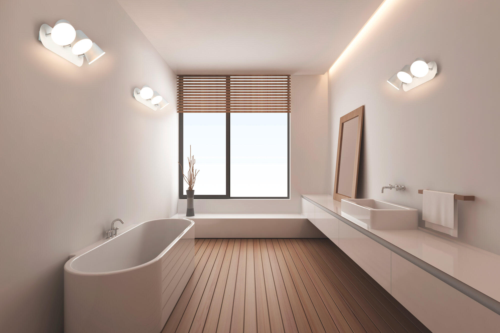 Rampe 3 spots LED salle de bain Linu, 1000 lumens blanc chaud/neutre, Ledvance - 3