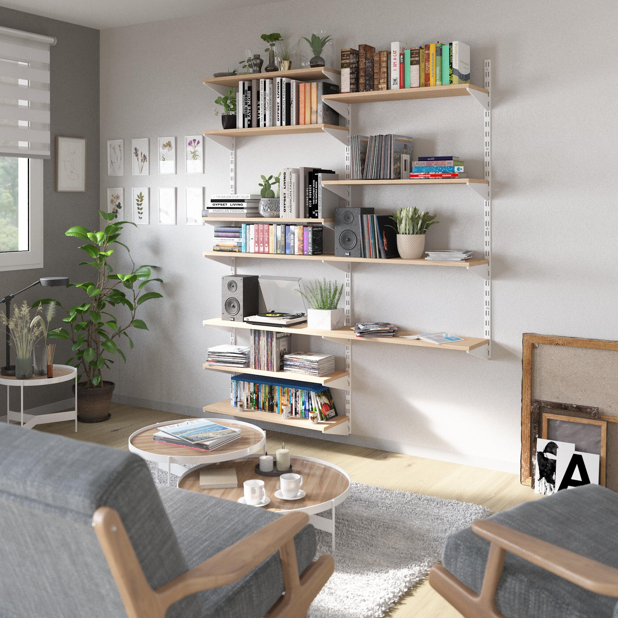 Console double acier verni, P.47 cm entraxe 50 mm - 10