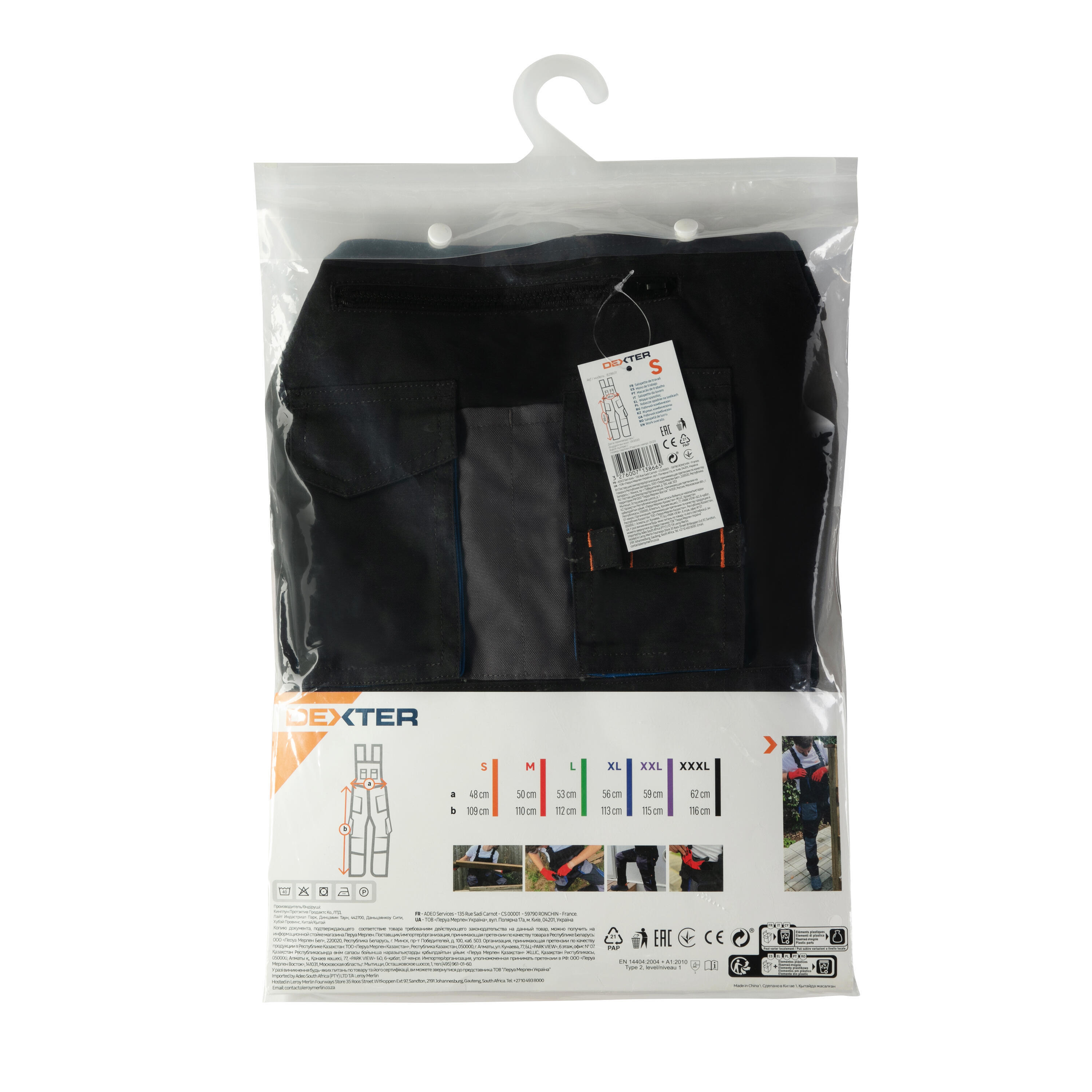 Salopette de travail DEXTER noir / gris taille S - 11