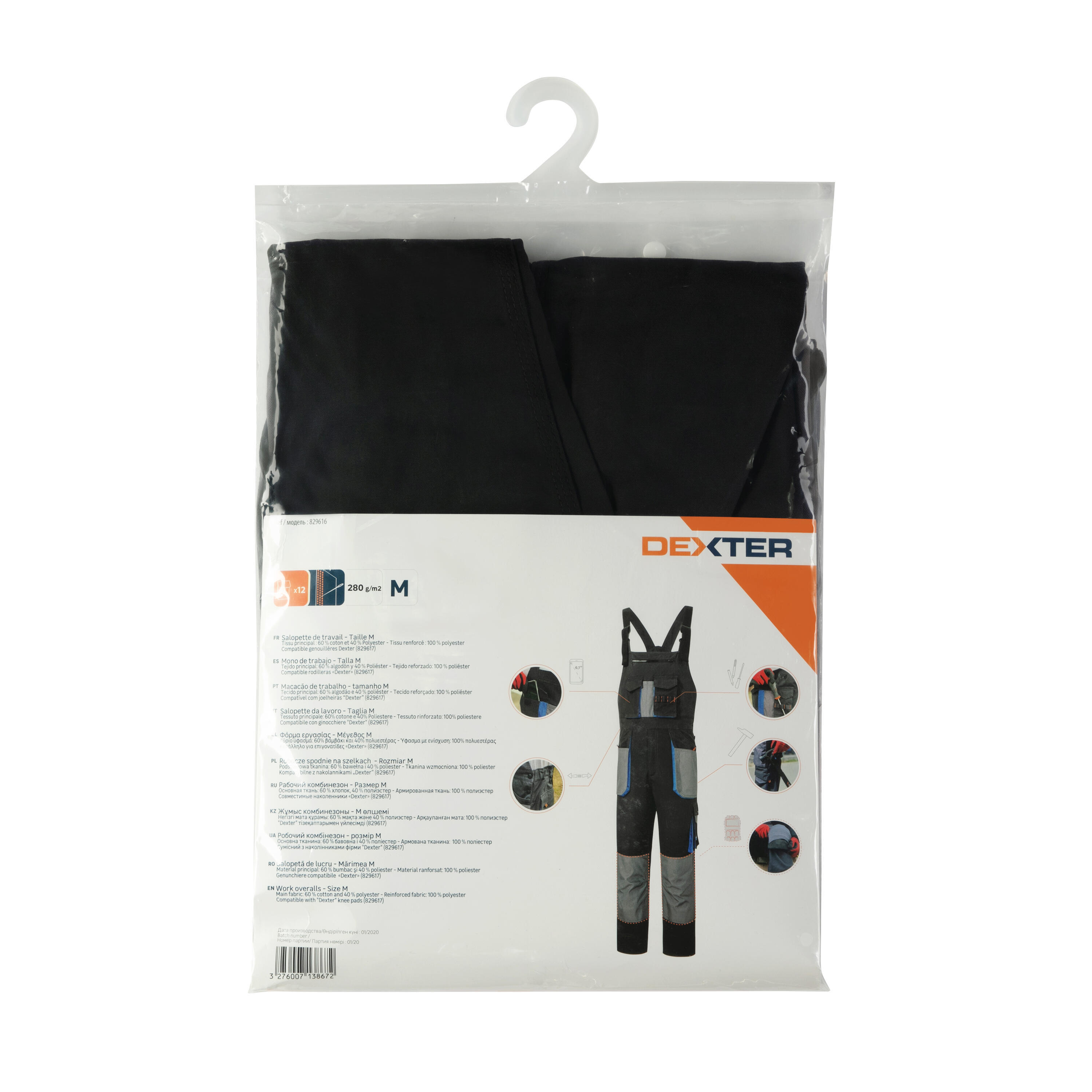 Salopette de travail DEXTER noir / gris taille M - 11