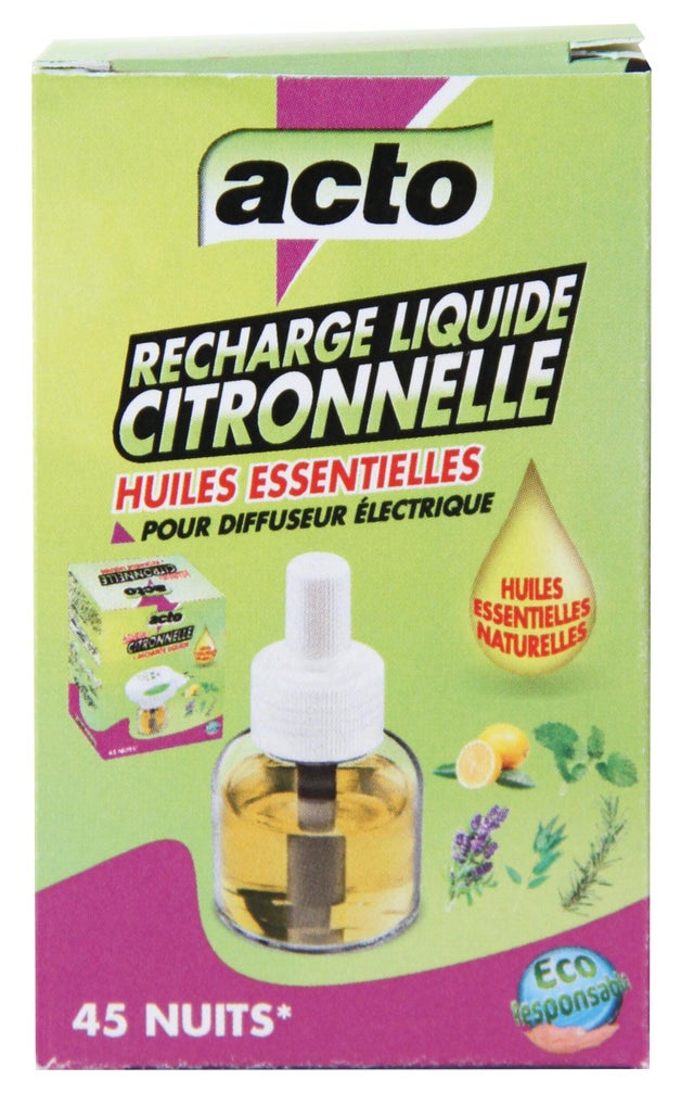 RECHARGE LIQUIDE CITRONNELLE - 45 NUITS !