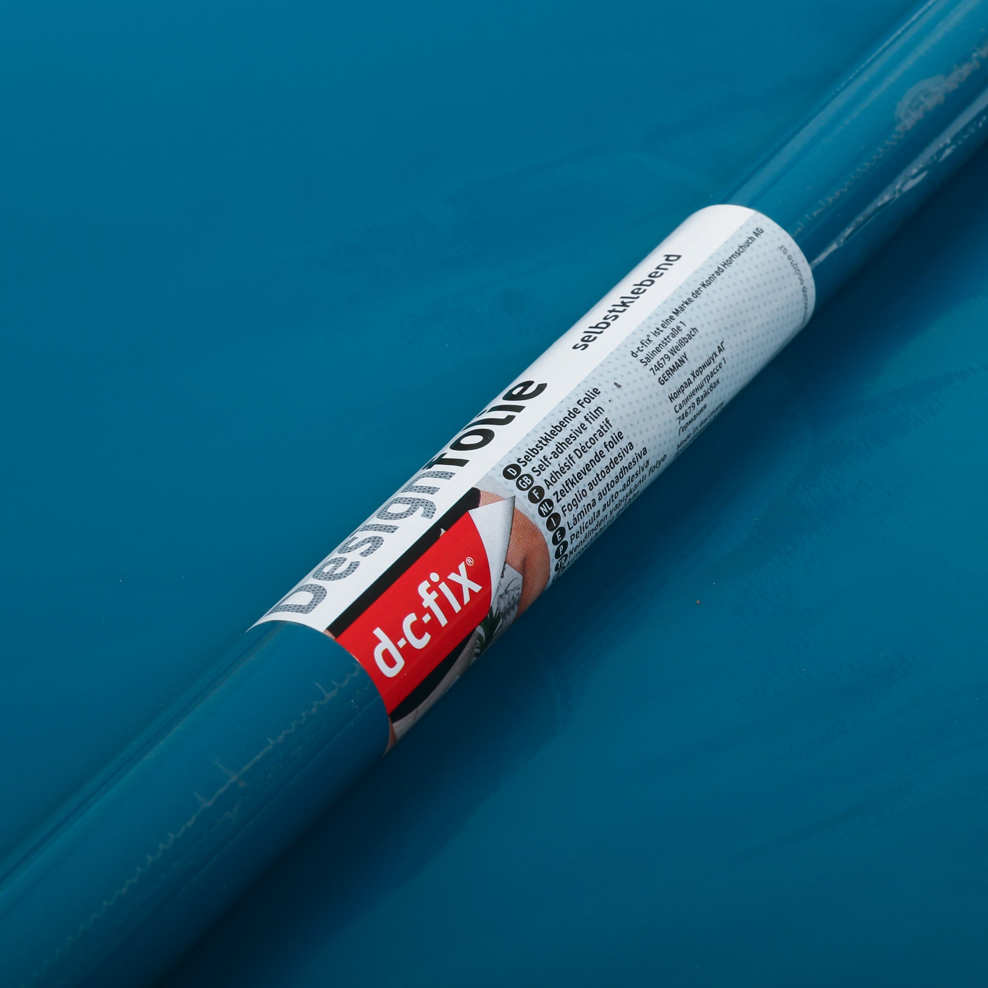 Rouleau adhésif décoratif D-C-FIX Uni brillant, bleu pétrole l.0.45 x L.2 m - 4