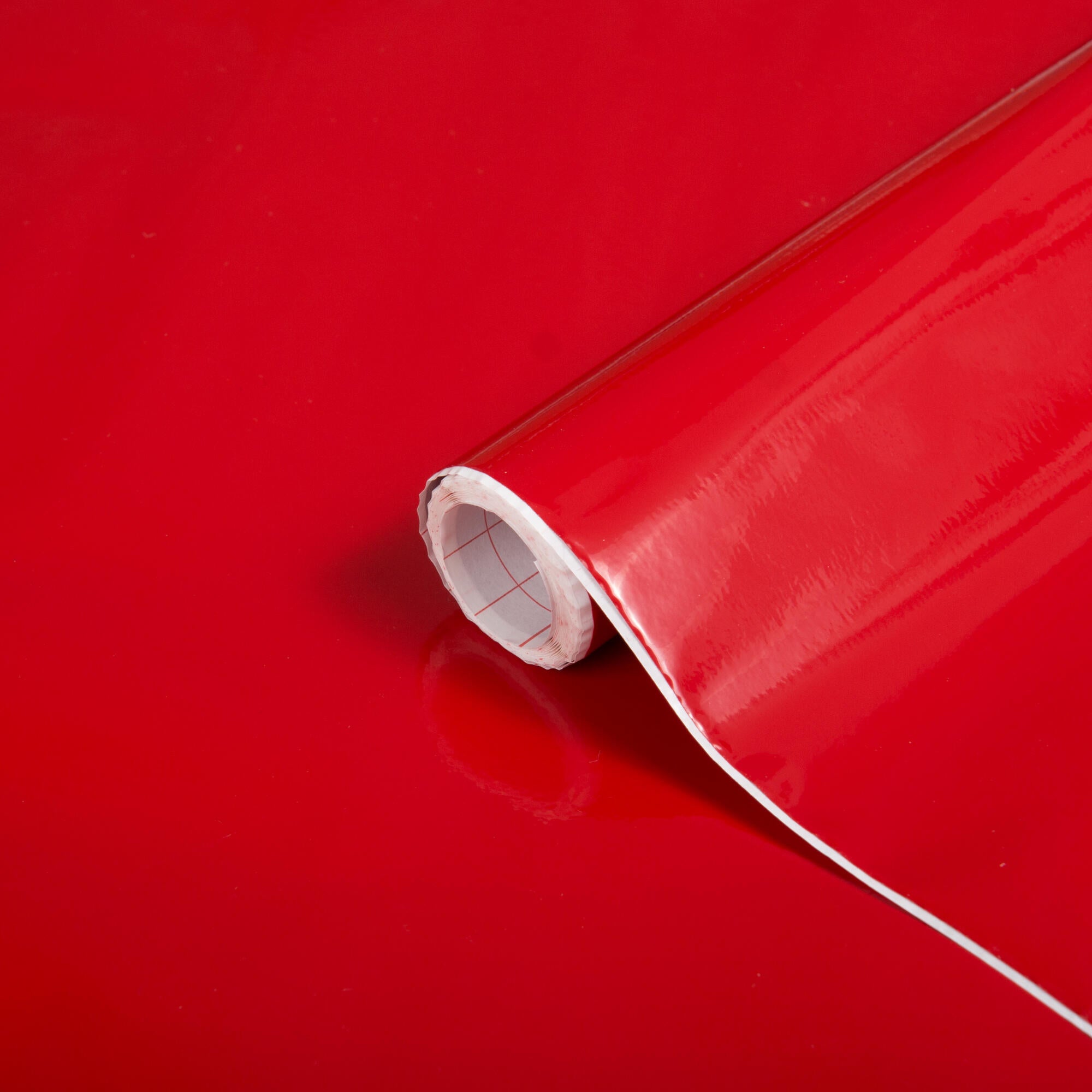 Rouleau adhésif décoratif Uni laqué, rouge vif, 2 m x 0.45 m - 6