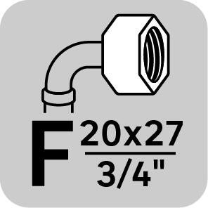 Flexible coudé femelle/femelle 20x27 (3/4