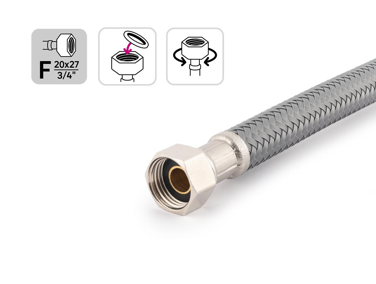 Flexible coudé femelle/femelle 20x27 (3/4