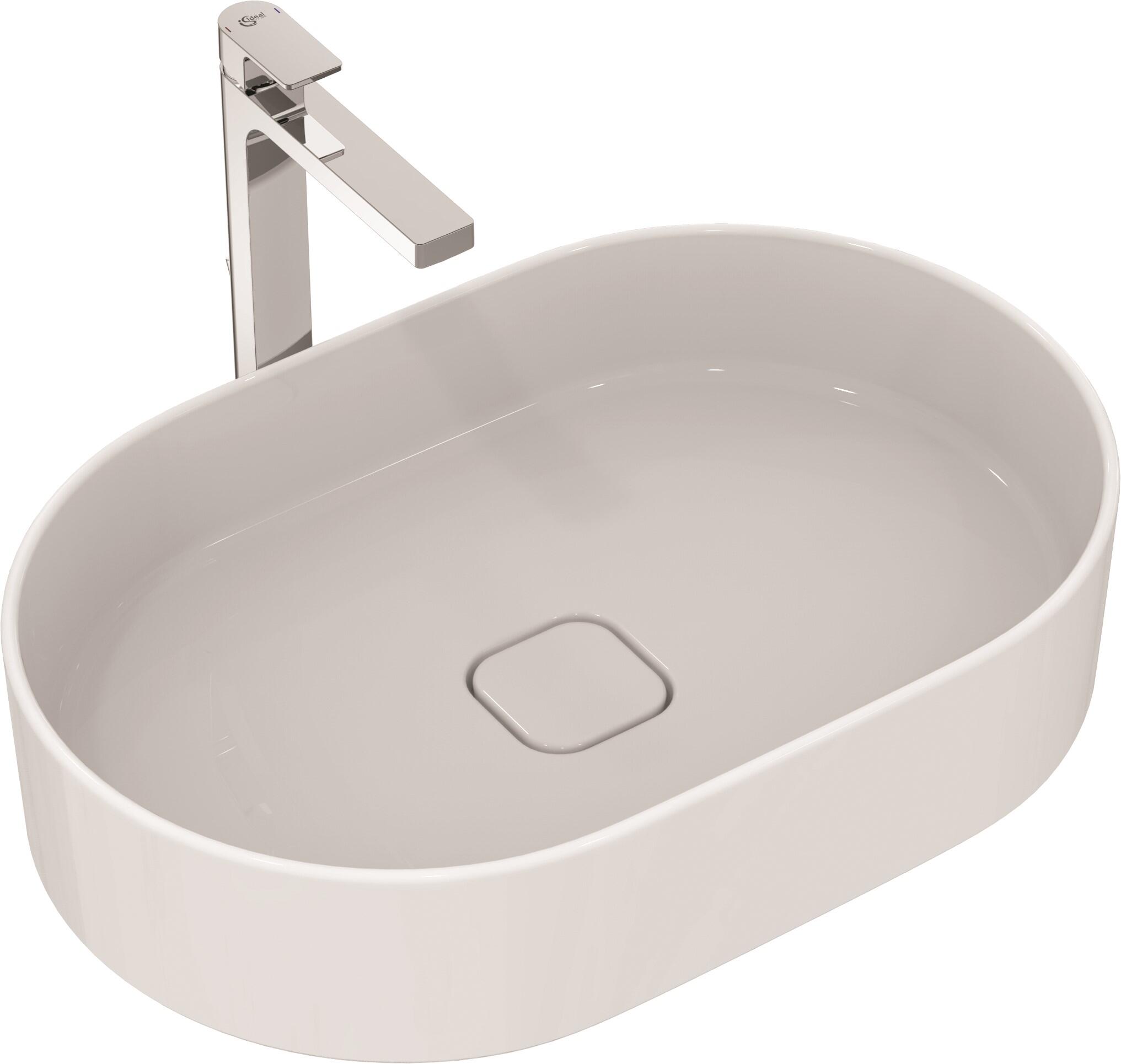 Lavabo da appoggio Strada II IDEAL STANDARD ovale in ceramica senza foro L 60 x H 18 x P 40 cm bianco lucido piletta non inclusa - 4