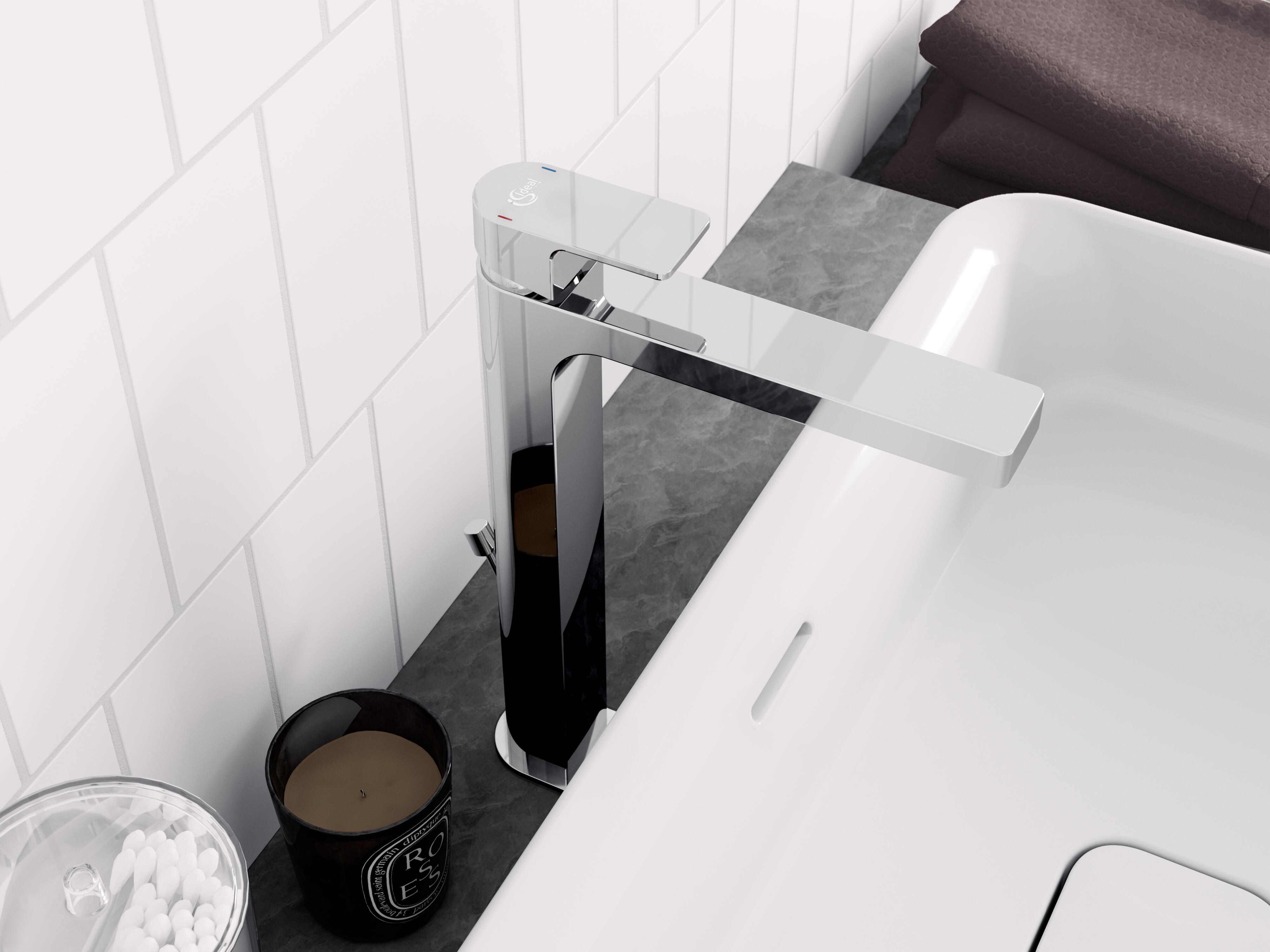 Lavabo da appoggio IDEAL STANDARD rettangolare in ceramica L 50 x H 17.5 x P 40 cm bianco lucido piletta non inclusa - 2