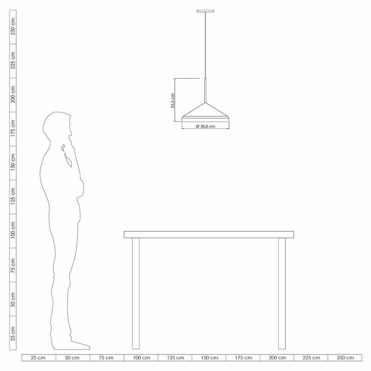 Suspension Rofe, Diam.39 cm, E27 - 3