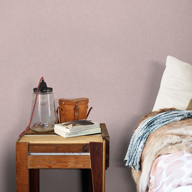 Papier peint intissé Textile mat INSPIRE rose smoke
