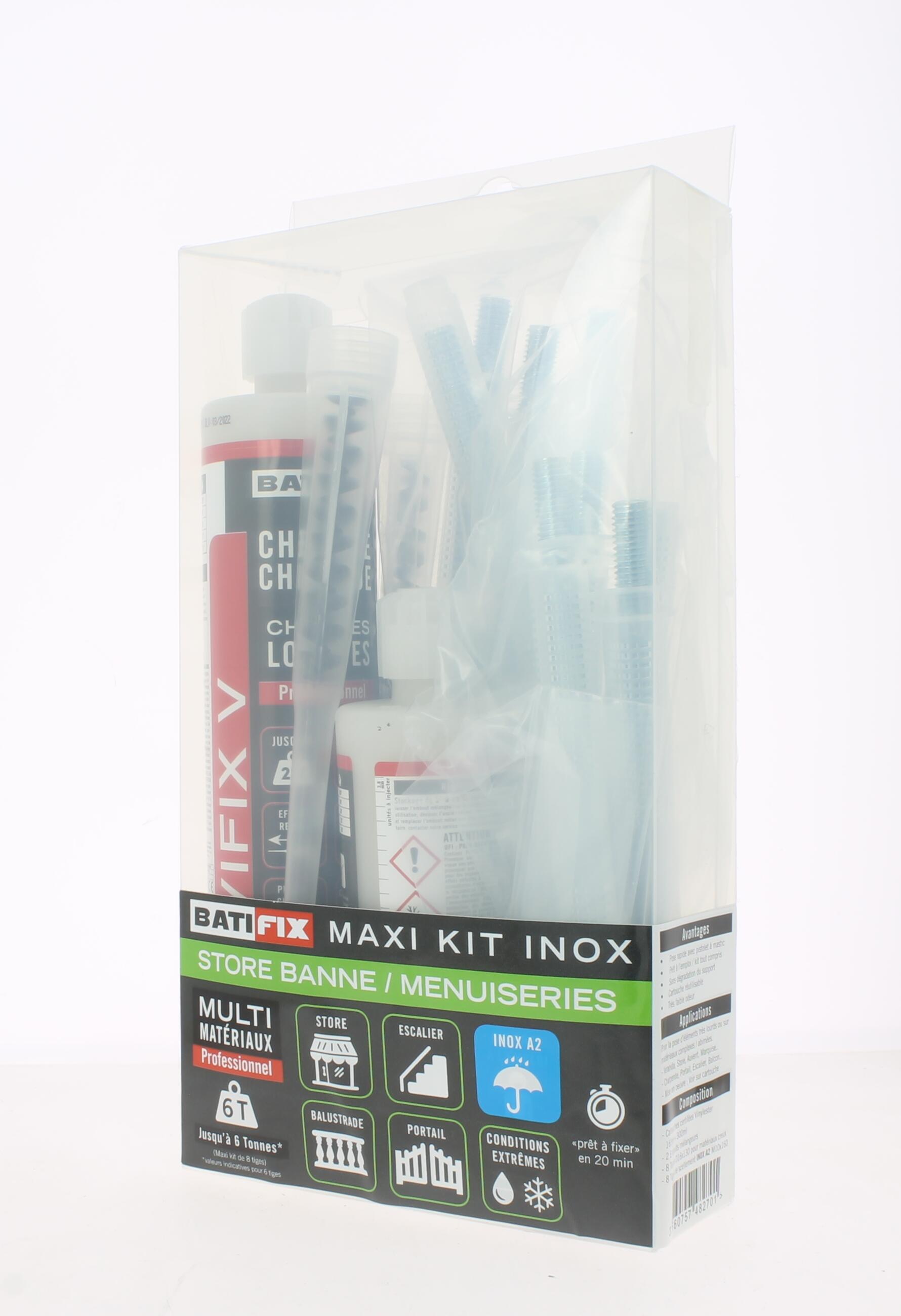 Maxi kit de chevilles chimiques pour store de terrasse - tiges inox diamètre 10 - 2