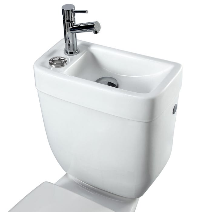 wc robinet ceramique blanc