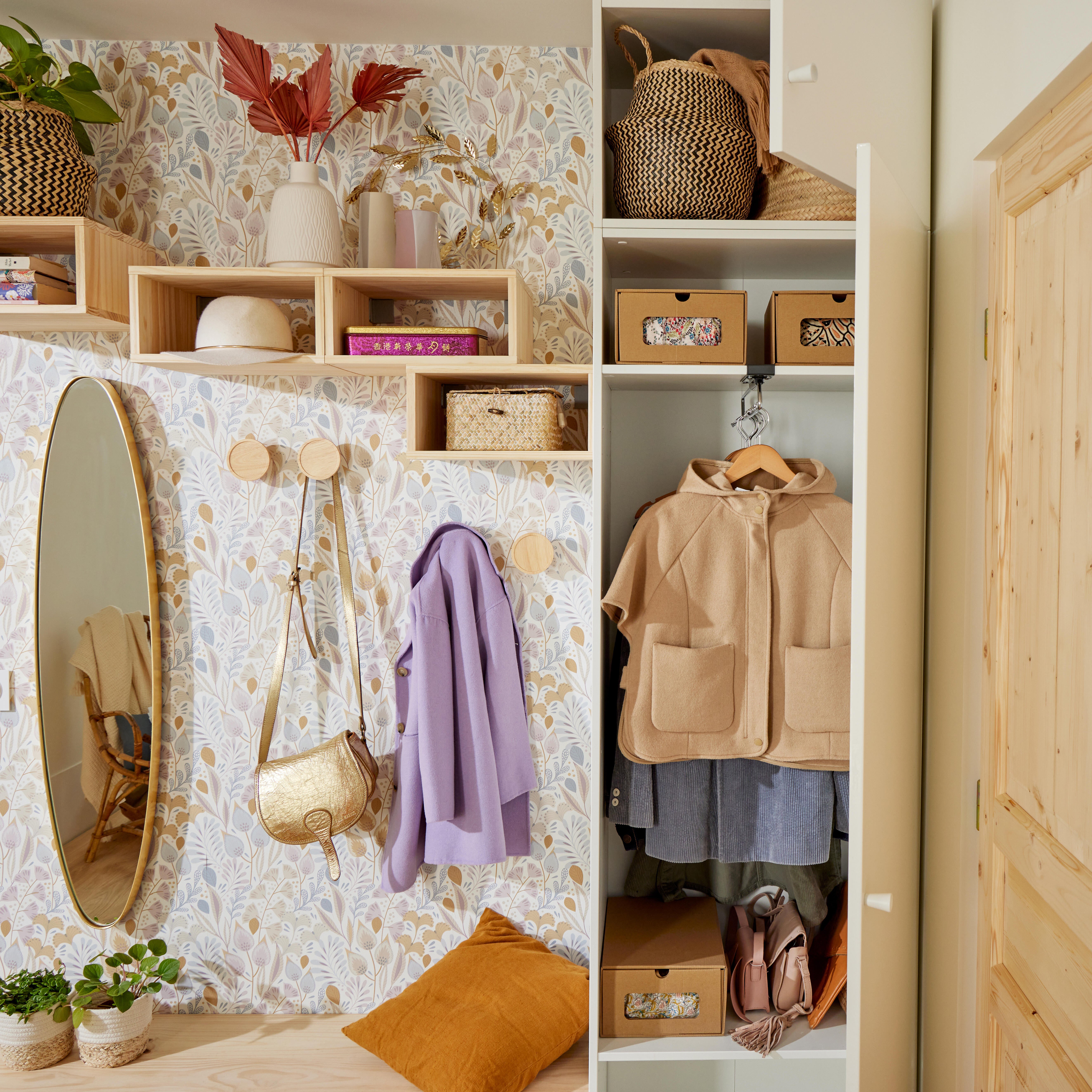 Etagère SPACEO Kub pin H.36.1 x L.18 cm x P.31.7 cm - 3