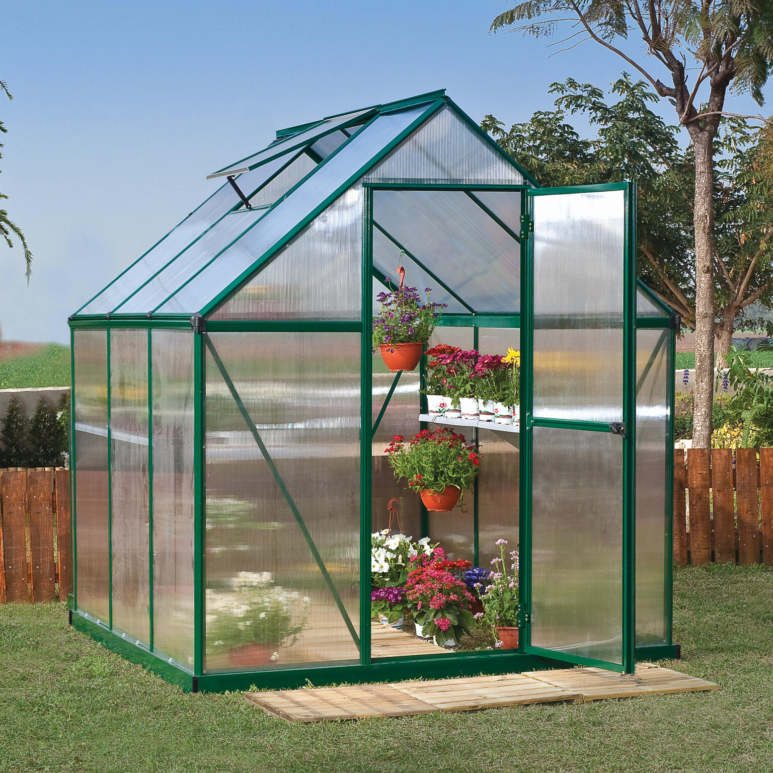Serre fixe en polycarbonate double parois Mythos, 3.4 m² CANOPIA BY PALRAM - 2