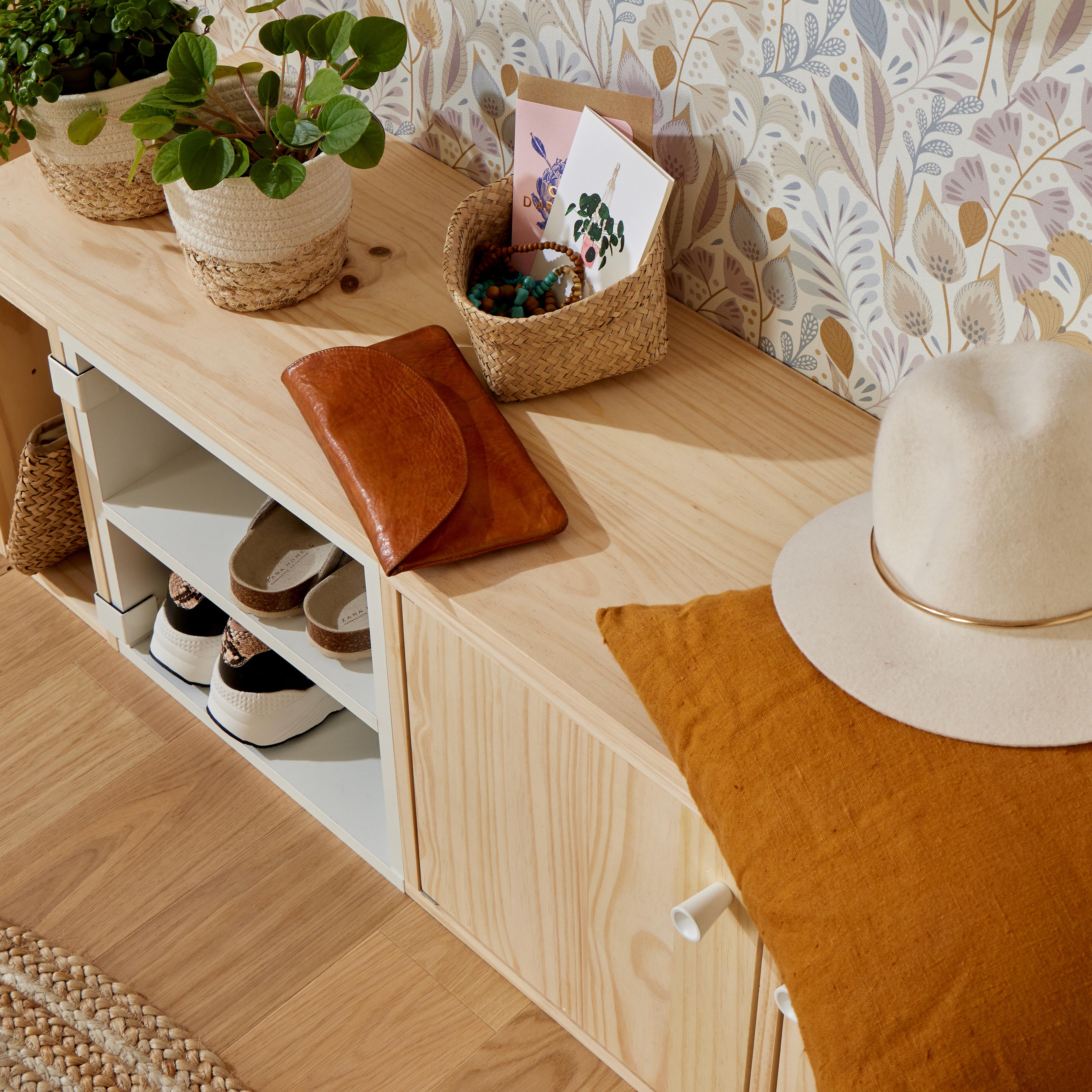 Tablette pin lamellé collé noueux, L.200 x l.40 cm x Ep.18 mm - 5