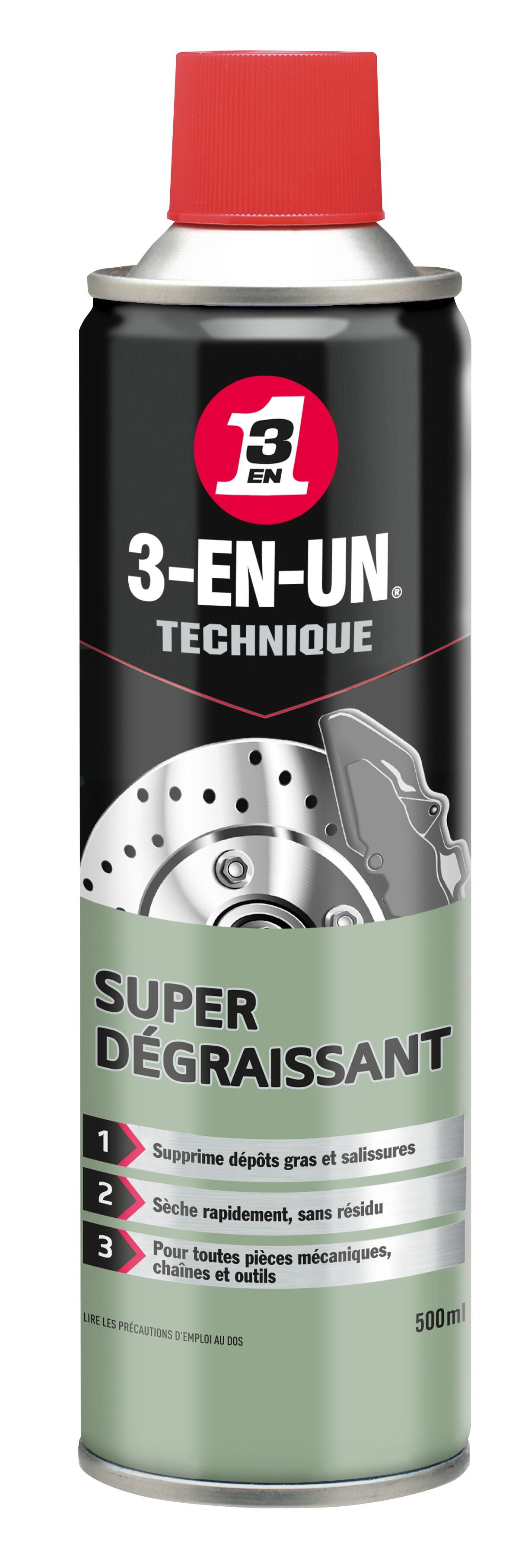 Super dégraissant en aérosol, 500ml, 3-EN-UN TECHNIQUE - 12