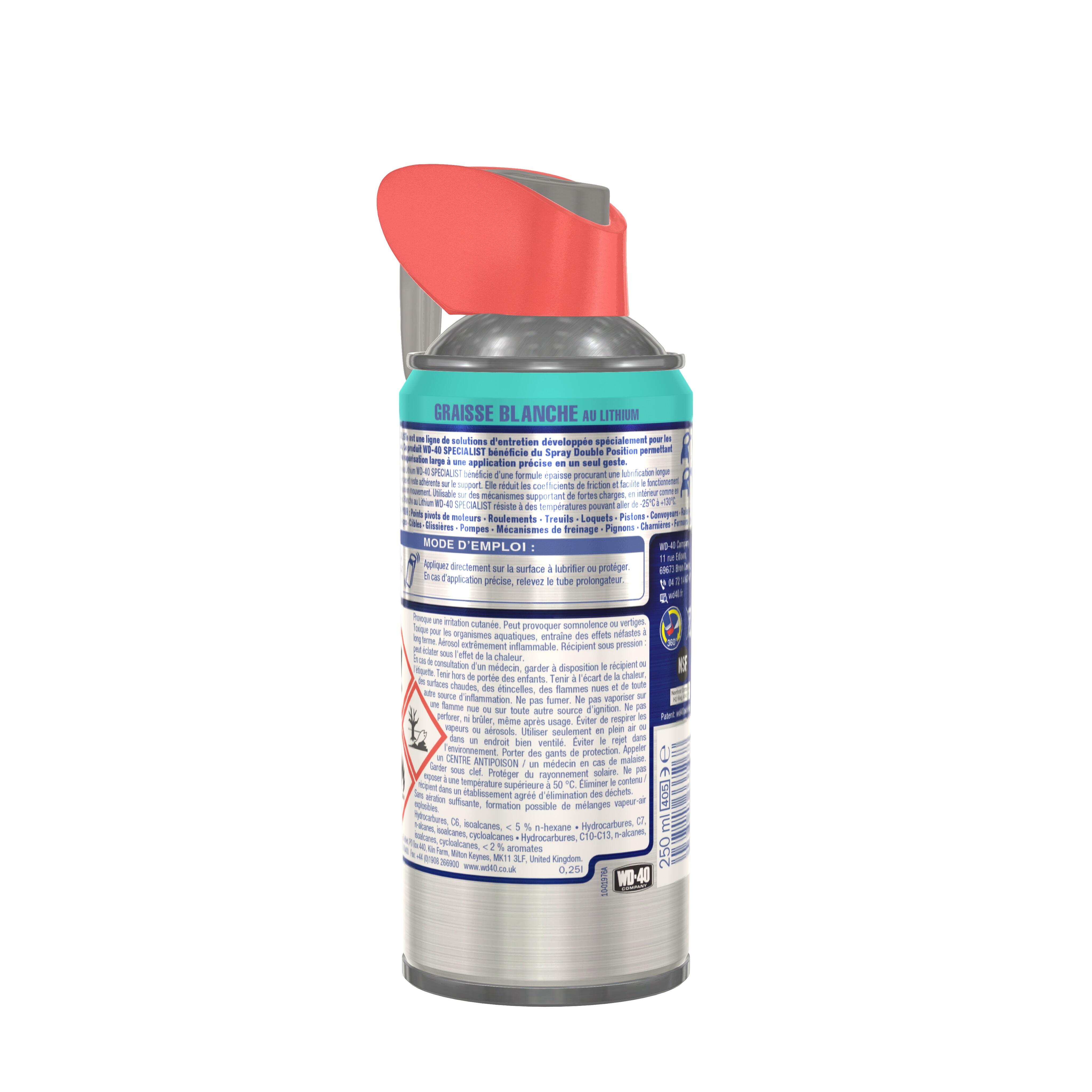 Graisse blanche, WD-40 en aérosol 250 ml - 13