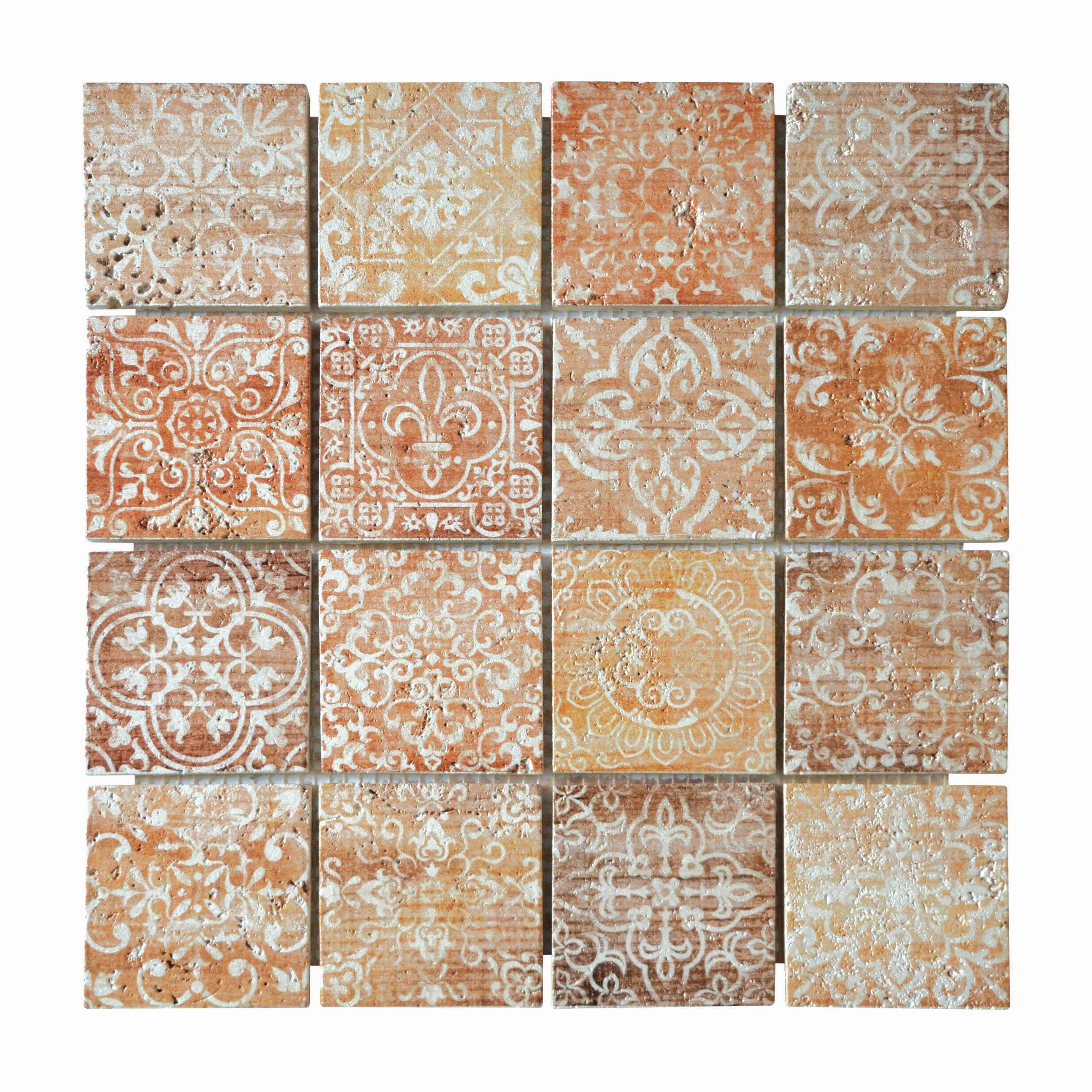 1 plaque de mosaïque travertin marron Nahi 30.5 x 30.5 cm - 2