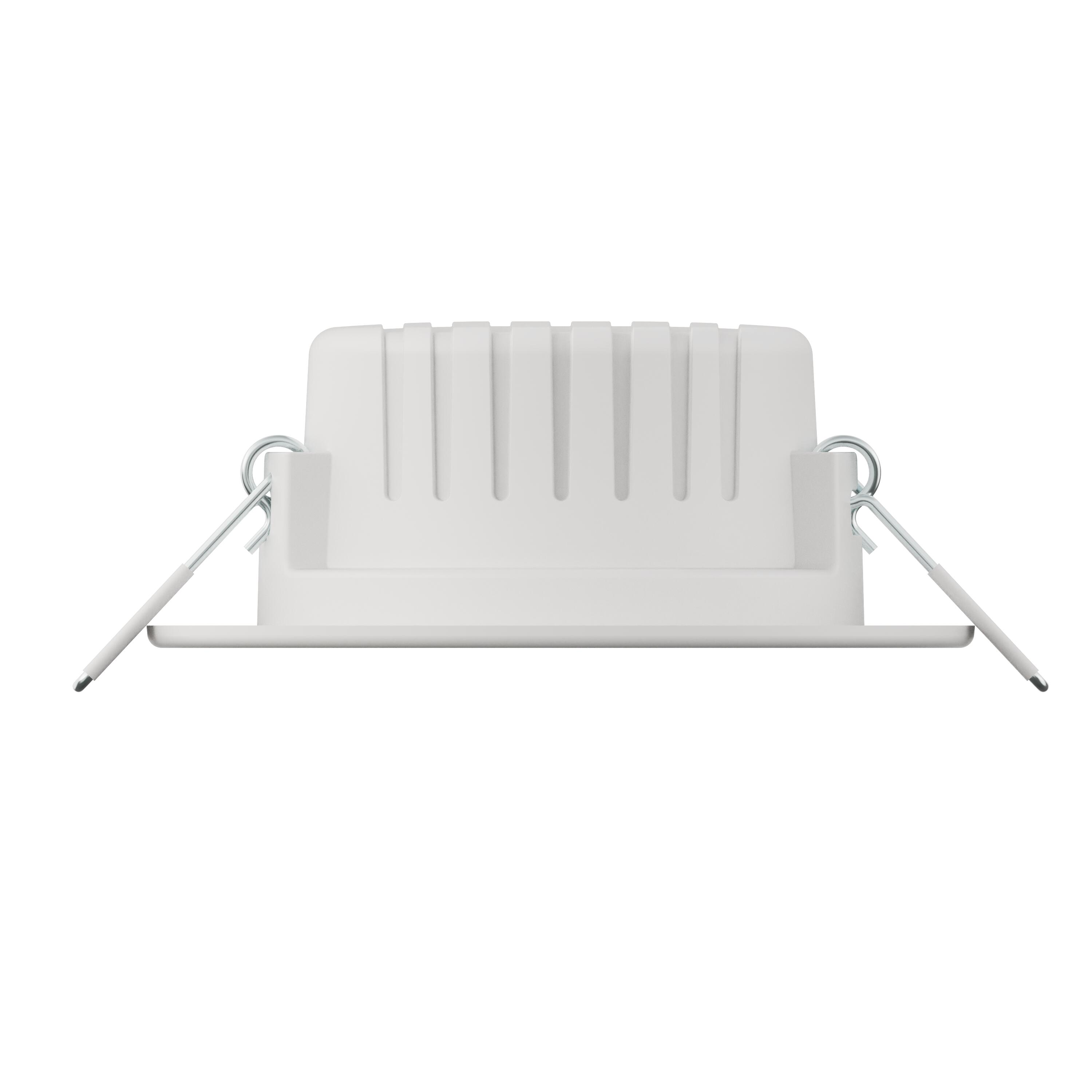 Kit 3 spots à encastrer fixe Flat led intégrée D8.5, 4000K INSPIRE rond blanc - 4