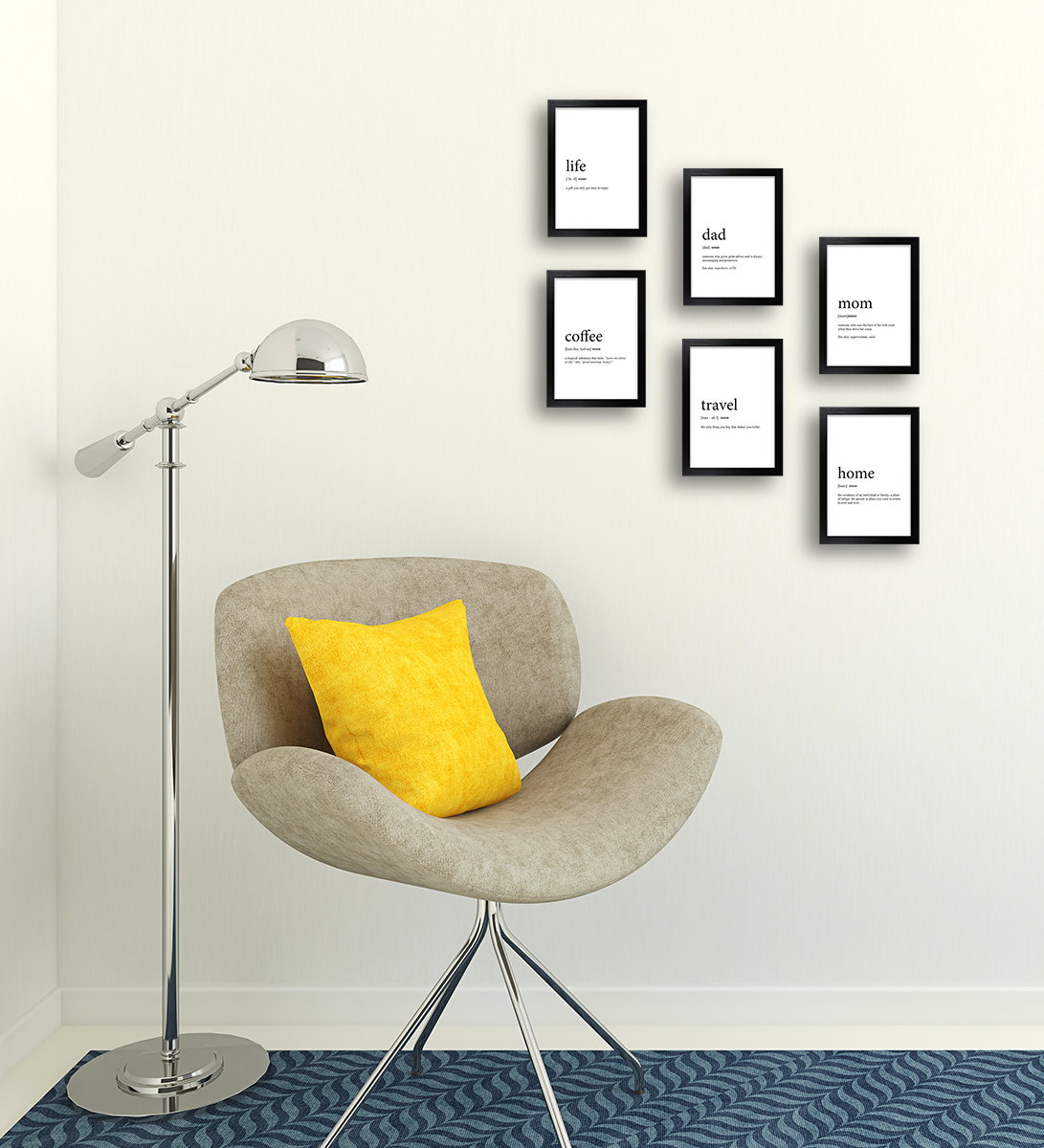 Stampa incorniciata Home multicolore 13 x 18 cm - 3