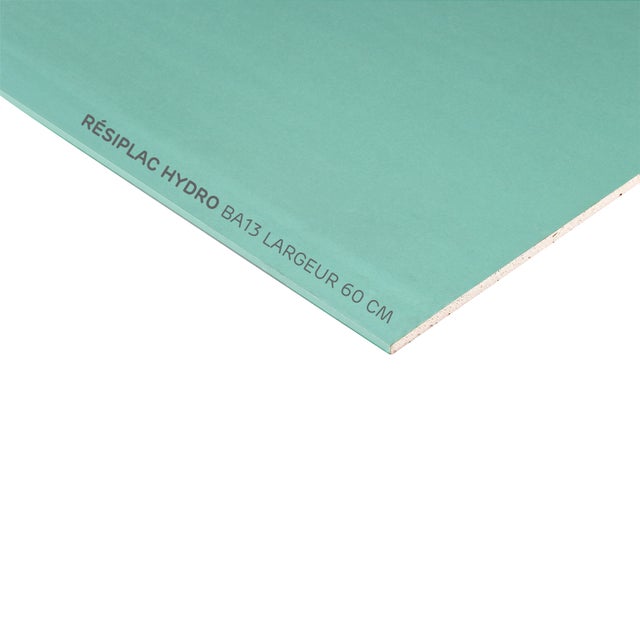 Plaque de plâtre BA 13 H.250 x l.60 cm, hydro RESIPLAC