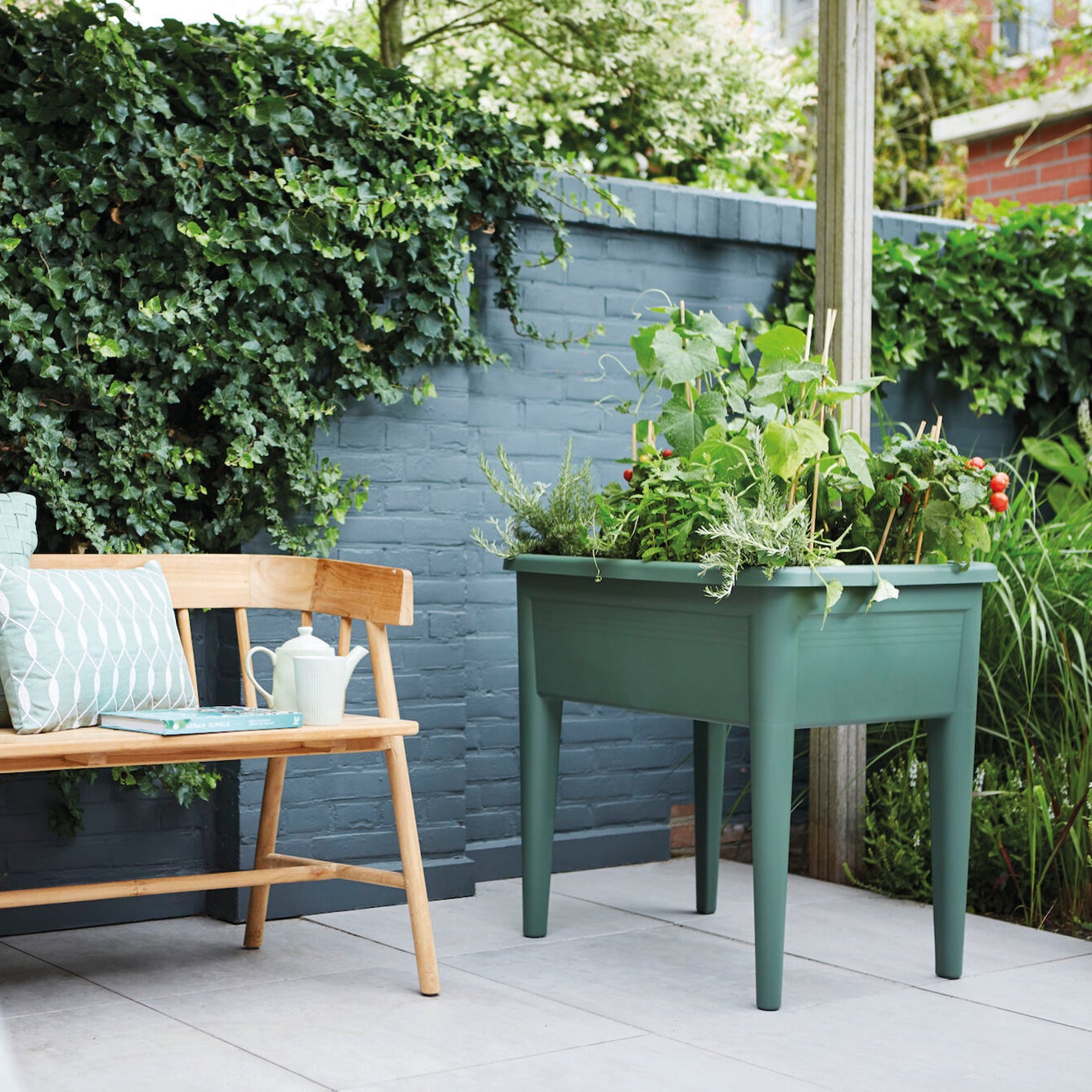 Fioriera per orto in polipropilene Green basics grow table super xxl ELHO verde L 75.5 x P 56.3 x H 73.3 cm - 2