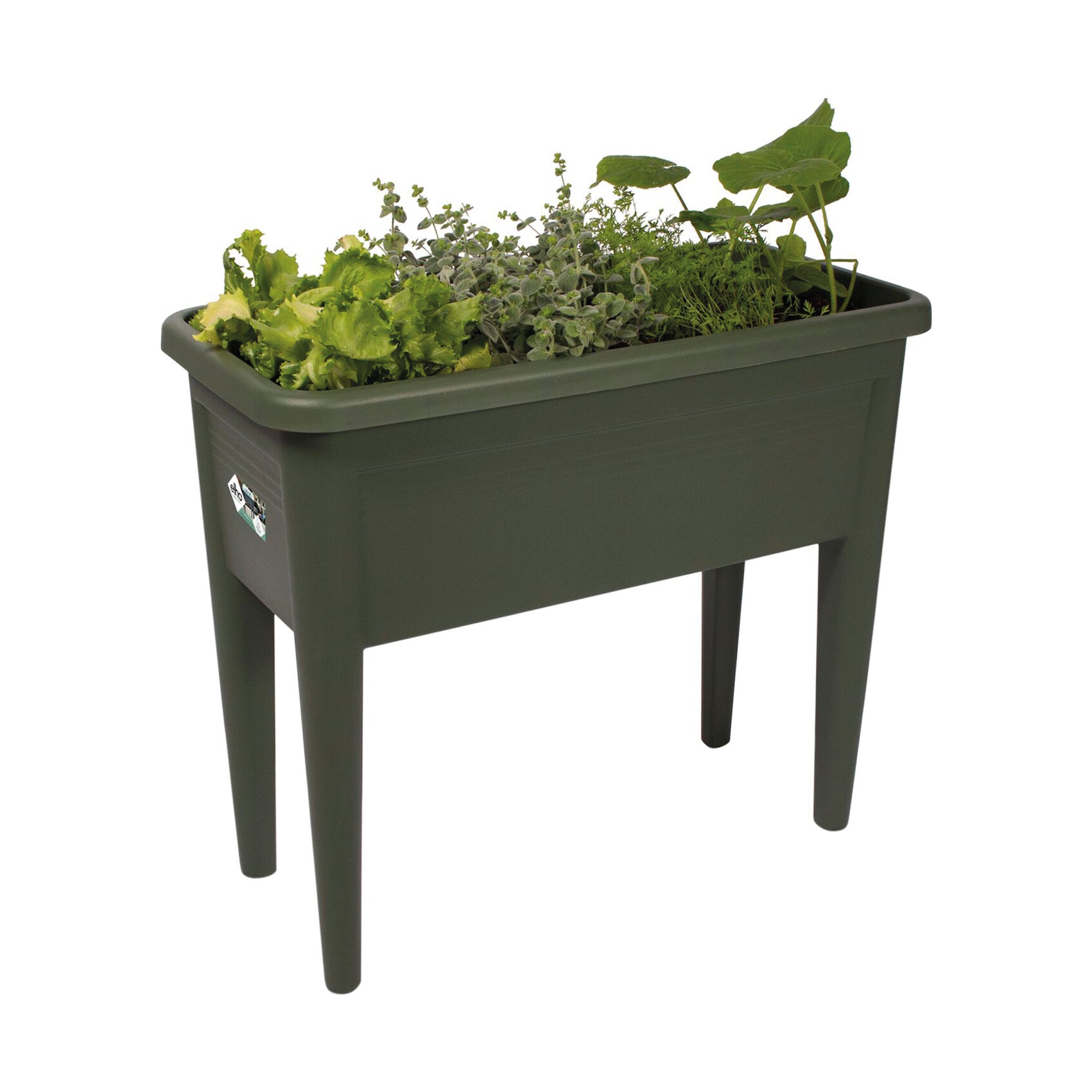Fioriera per orto in polipropilene Green basics grow table xxl ELHO verde L 75.5 x P 36.5 x H 65.1 cm - 5