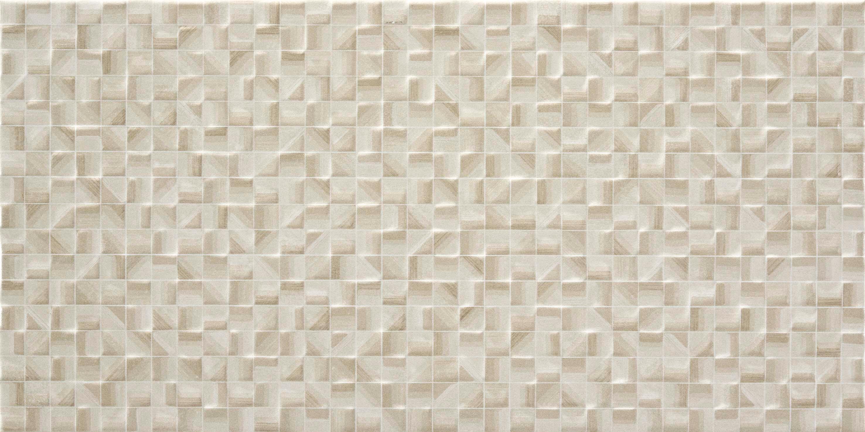 Azulejo cerámico tone efecto relieve beige claro 25x50 cm artens