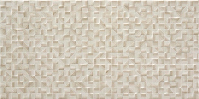 Azulejo cerámico Tone efecto relieve beige claro 25x50 cm ARTENS