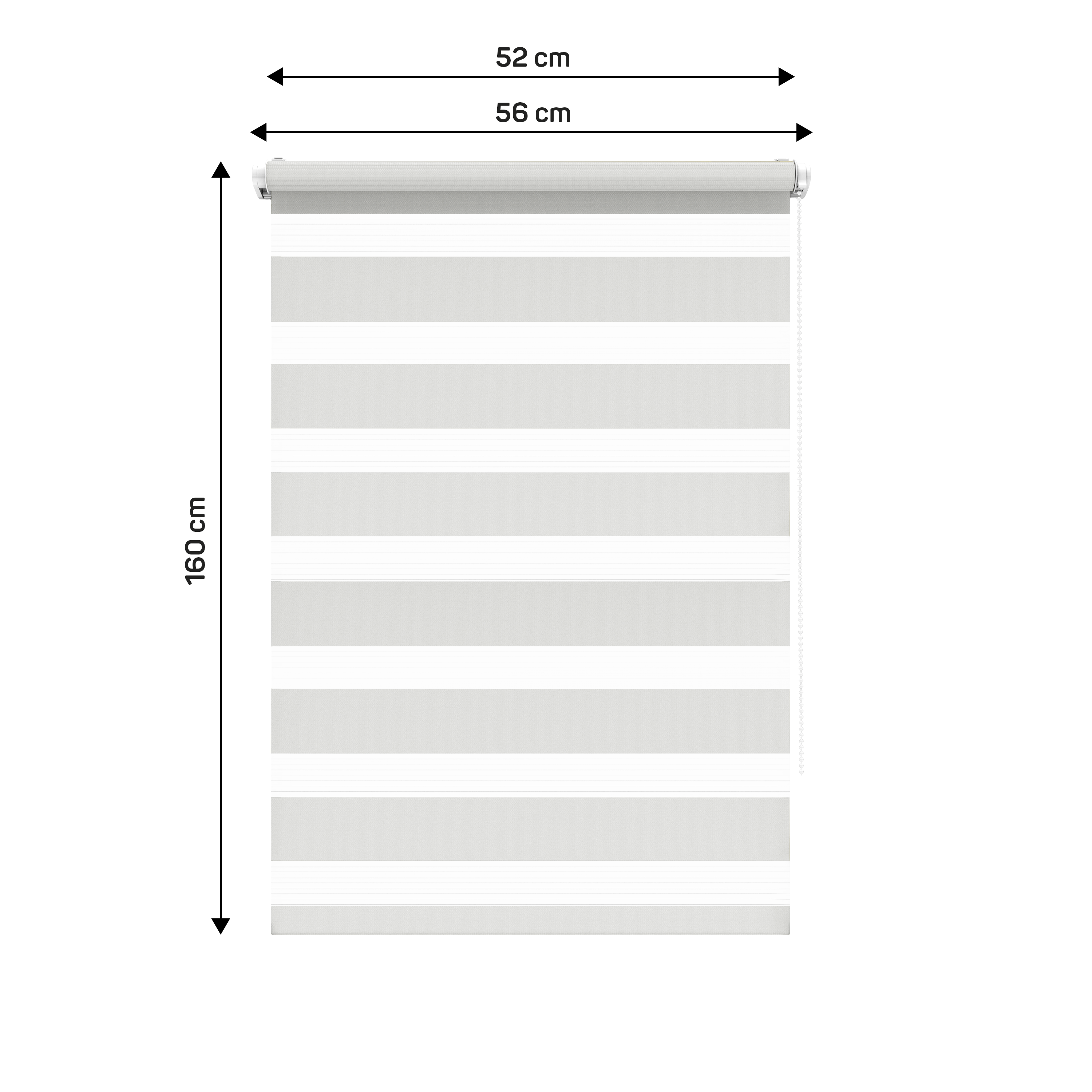 Roleta dzień noc Peter 52 x 160 cm biała z systemem click Inspire - 13