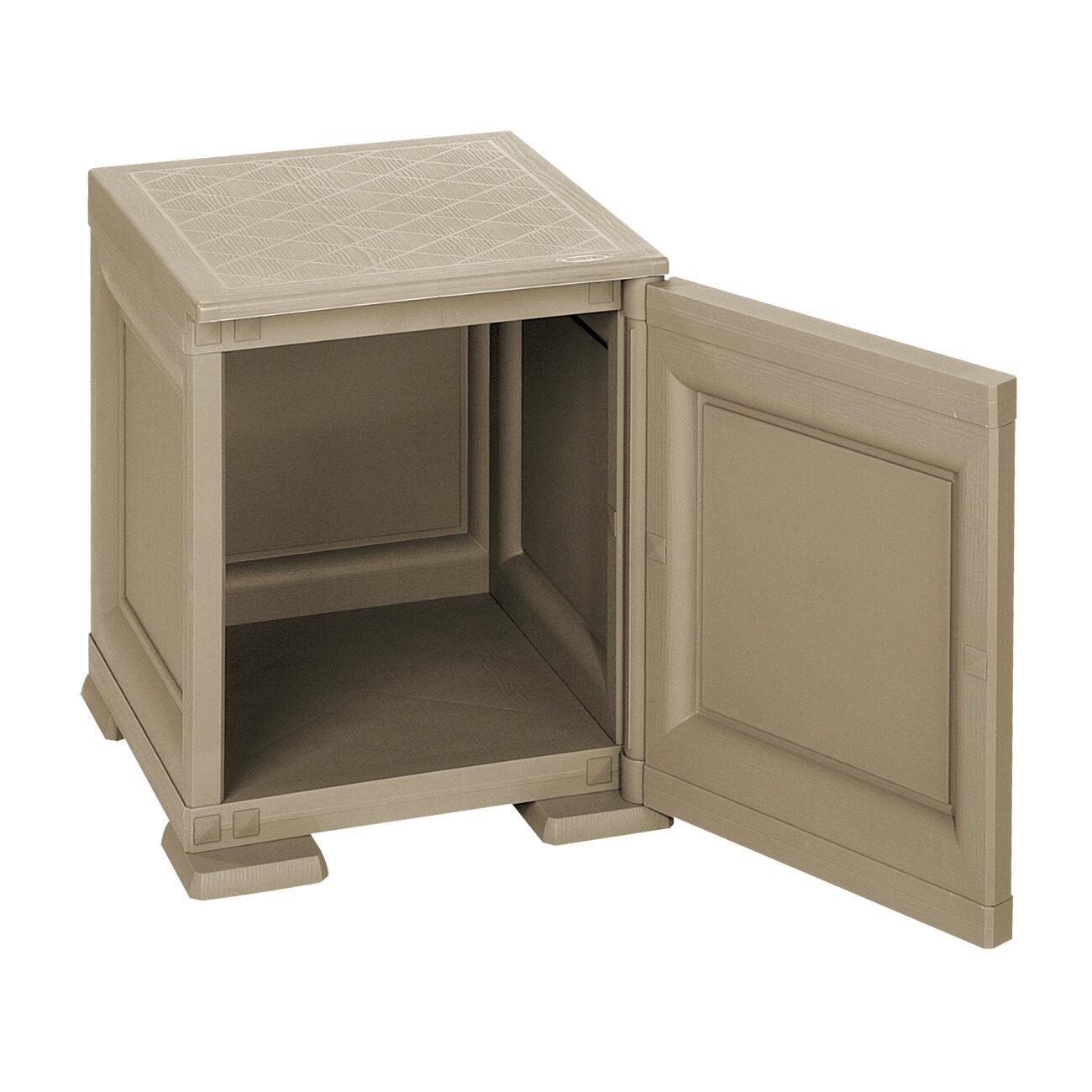 Comodino in polipropilene omnimodus marrone talpa L 40 x H 46 x P 47 cm - 3