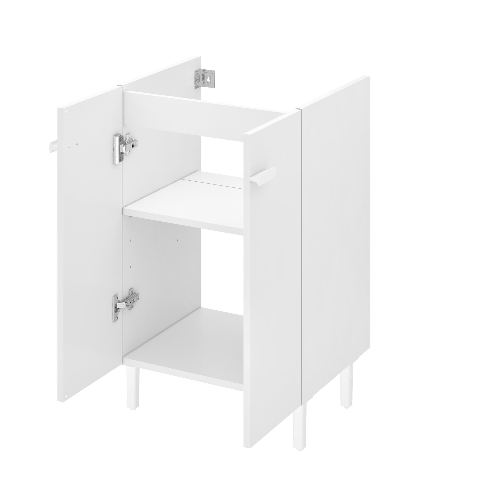 Lavabo a incasso rettangolare vasca centrale Easy L 51.4 x H 6 x P 42.4 cm in ceramica bianco lucido - 12