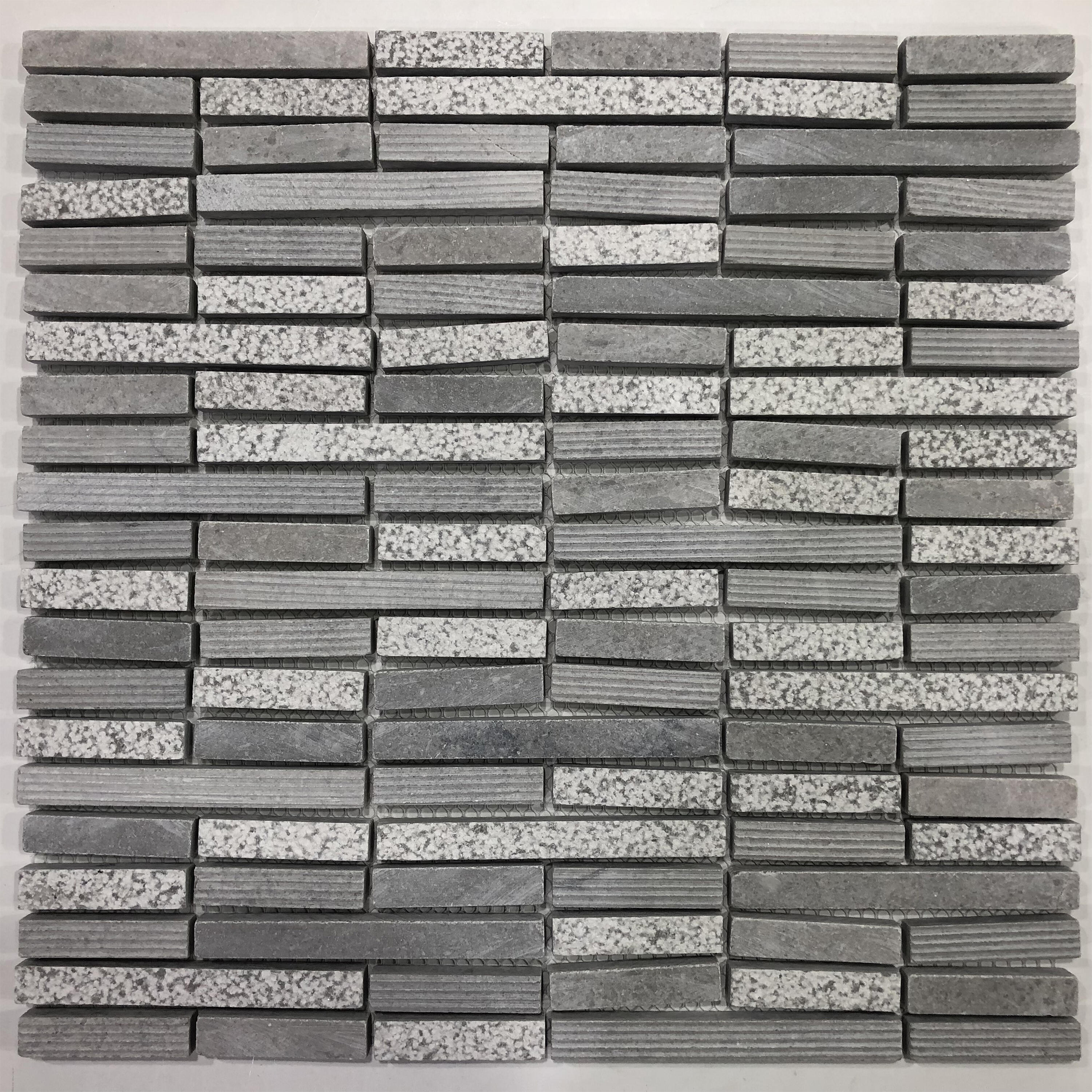 1 plaque de mosaïque ivoire Zen-bamboo 30 x 29 cm ARTENS - 5