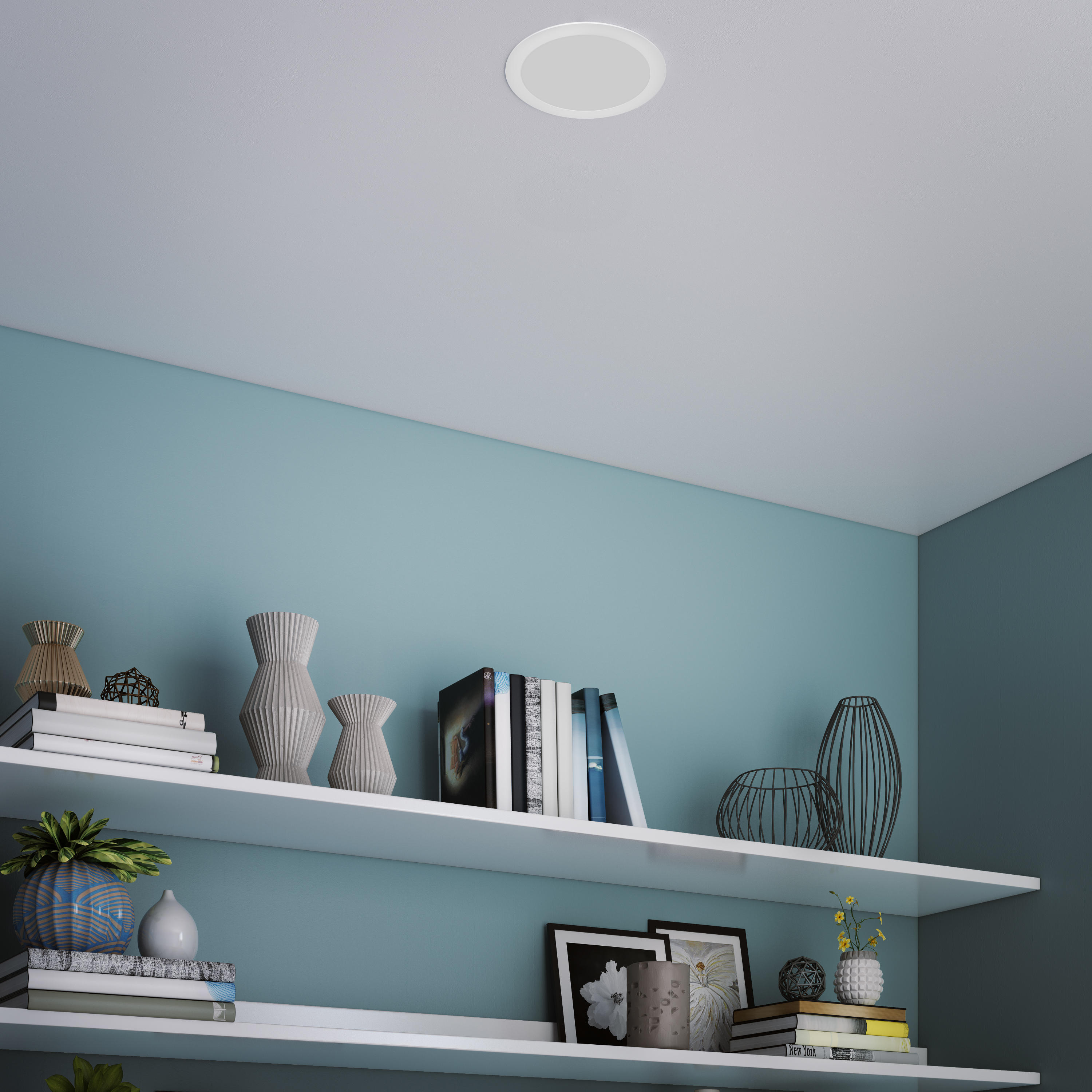 Spot à encastrer Extraflat led, changement d'intensité et de blancs, D22.5 blanc - 6