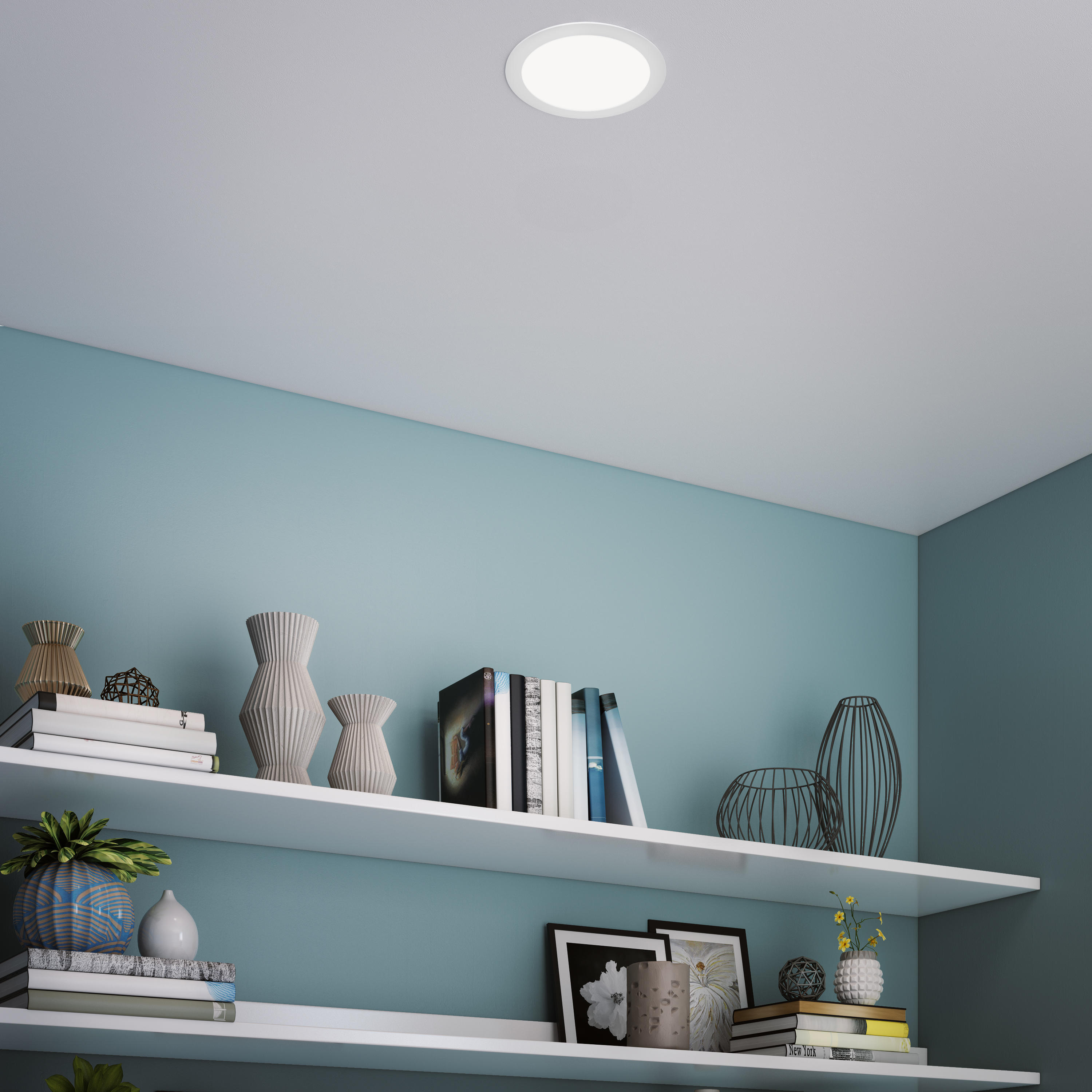 Spot à encastrer Extraflat led, changement d'intensité et de blancs, D22.5 blanc - 3