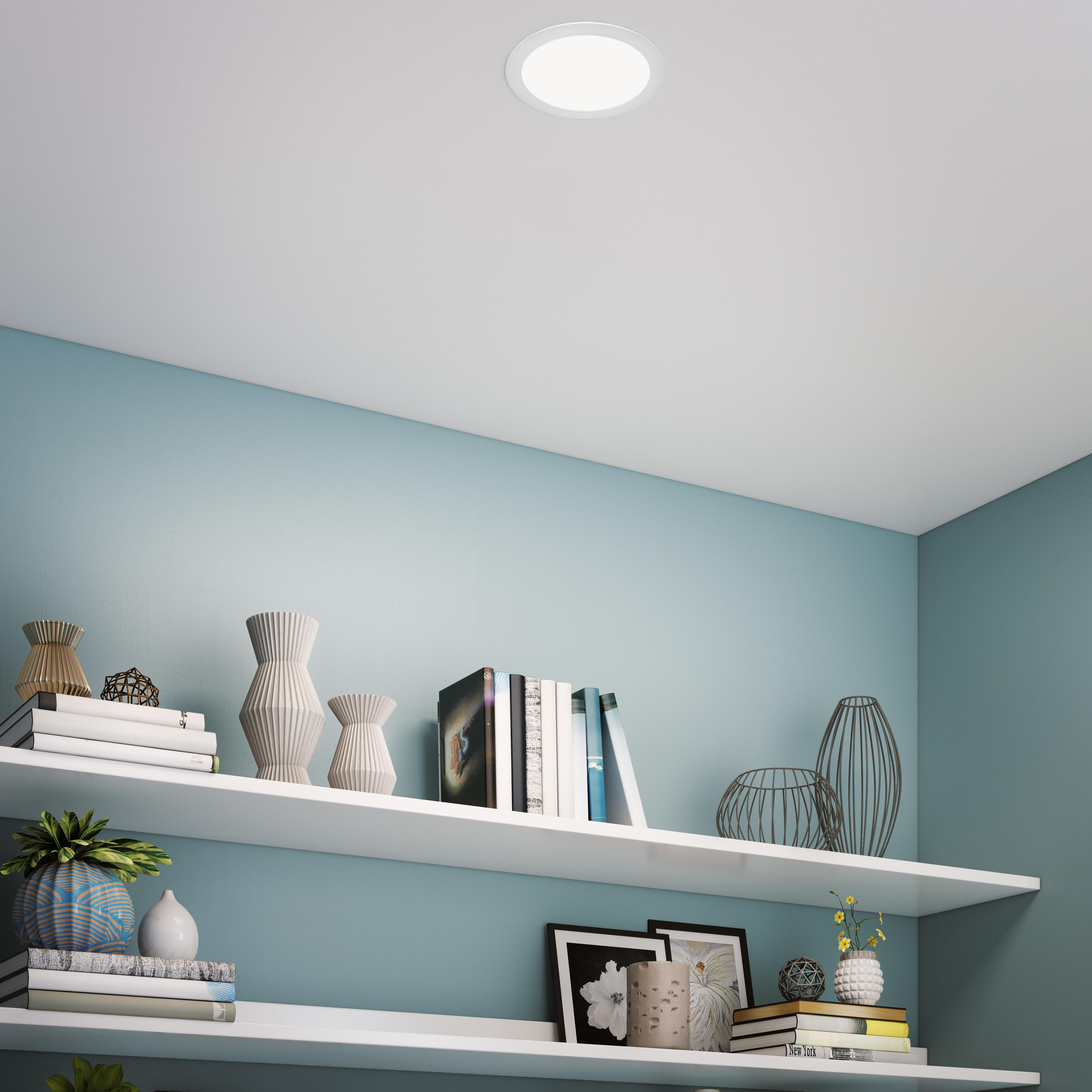 Spot à encastrer Extraflat led, changement d'intensité et de blancs, D22.5 blanc - 2