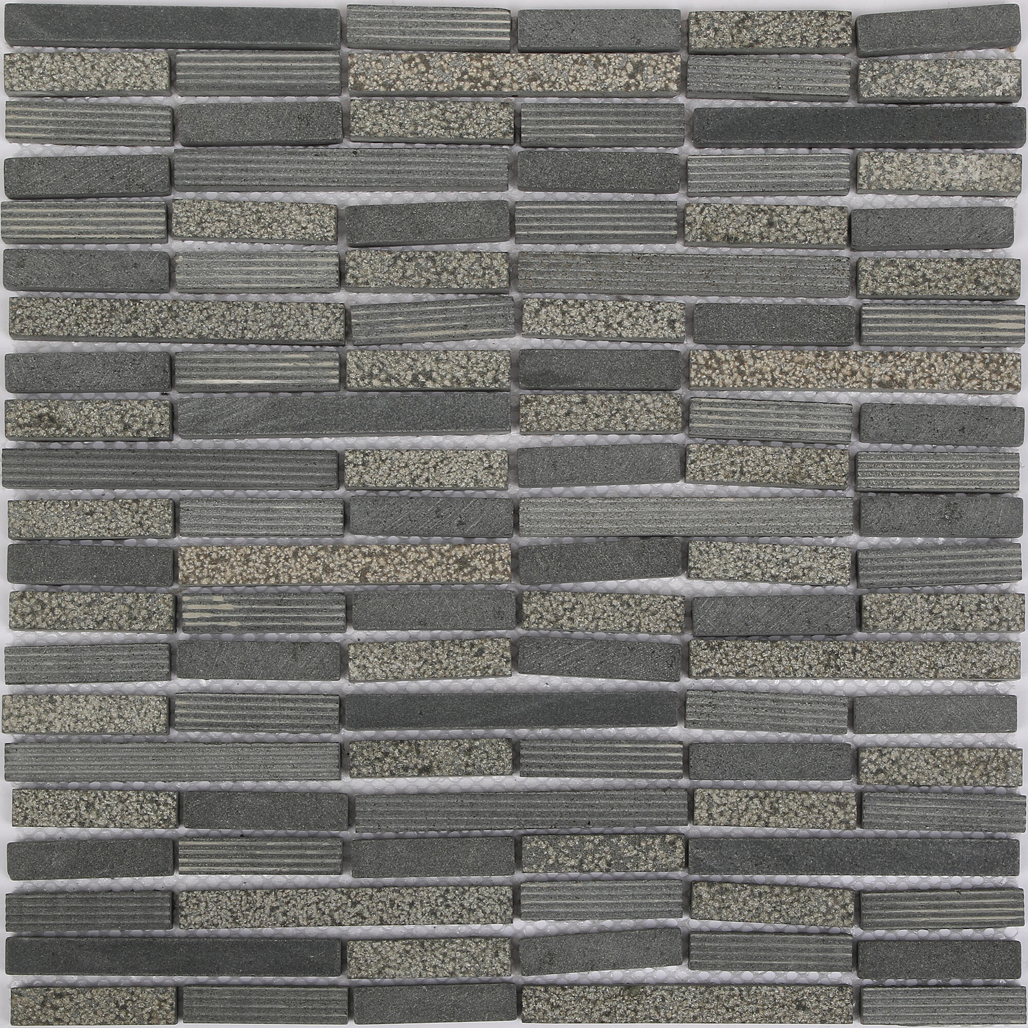 1 plaque de mosaïque mur / sol Zen-bamboo marbre anthracite 30 x 29 cm ARTENS - 5
