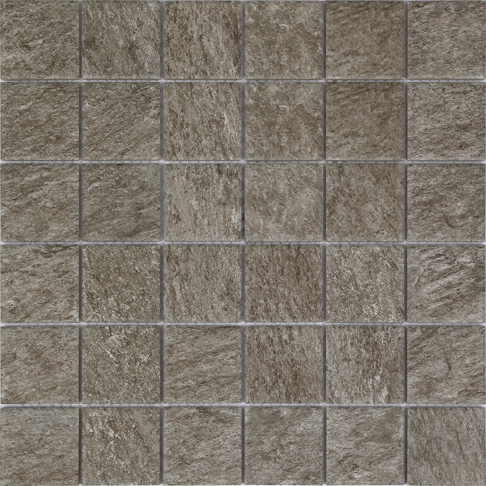 1 plaque de mosaïque sol / mur Island porcelaine effet marbre gris 30 x 30 cm - 2