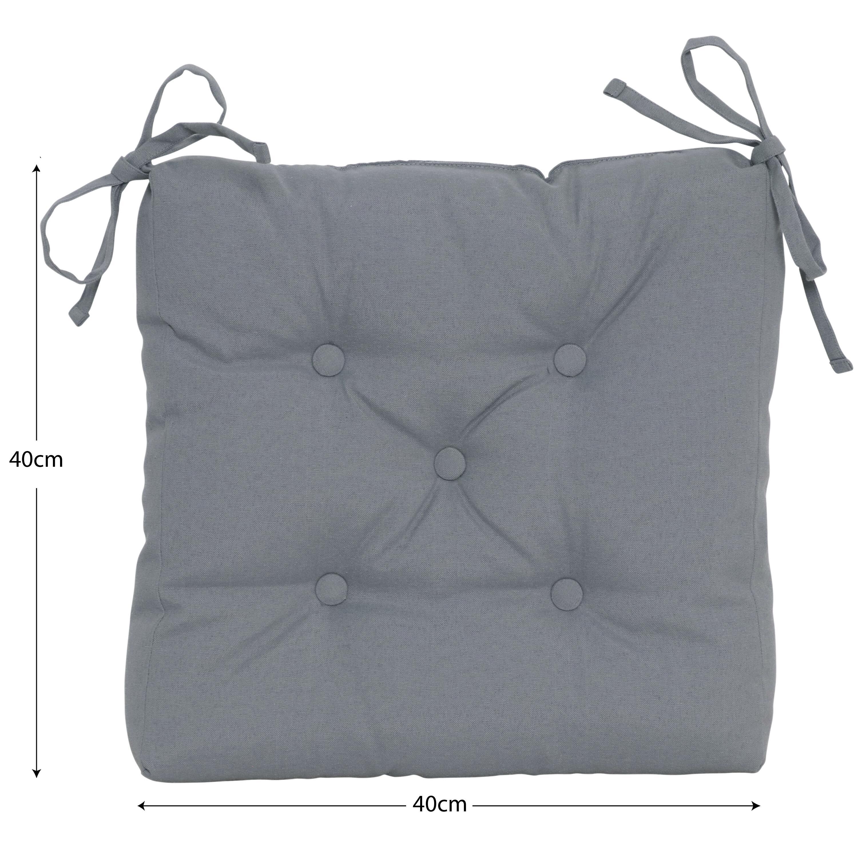 Galette de chaise Luck, gris l.40 x L.40 cm INSPIRE - 2