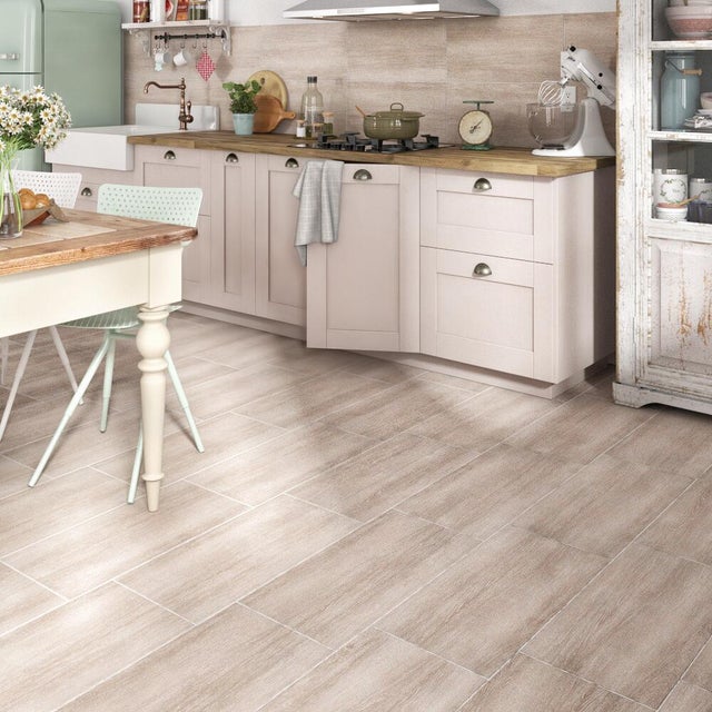 Carrelage sol intérieur / mur intérieur effet bois beige Branch l.30.5 x L.61.3 