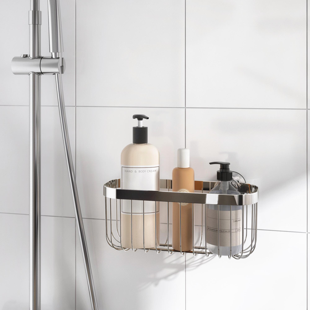Etagère de douche chromé à visser / à monter mur SENSEA