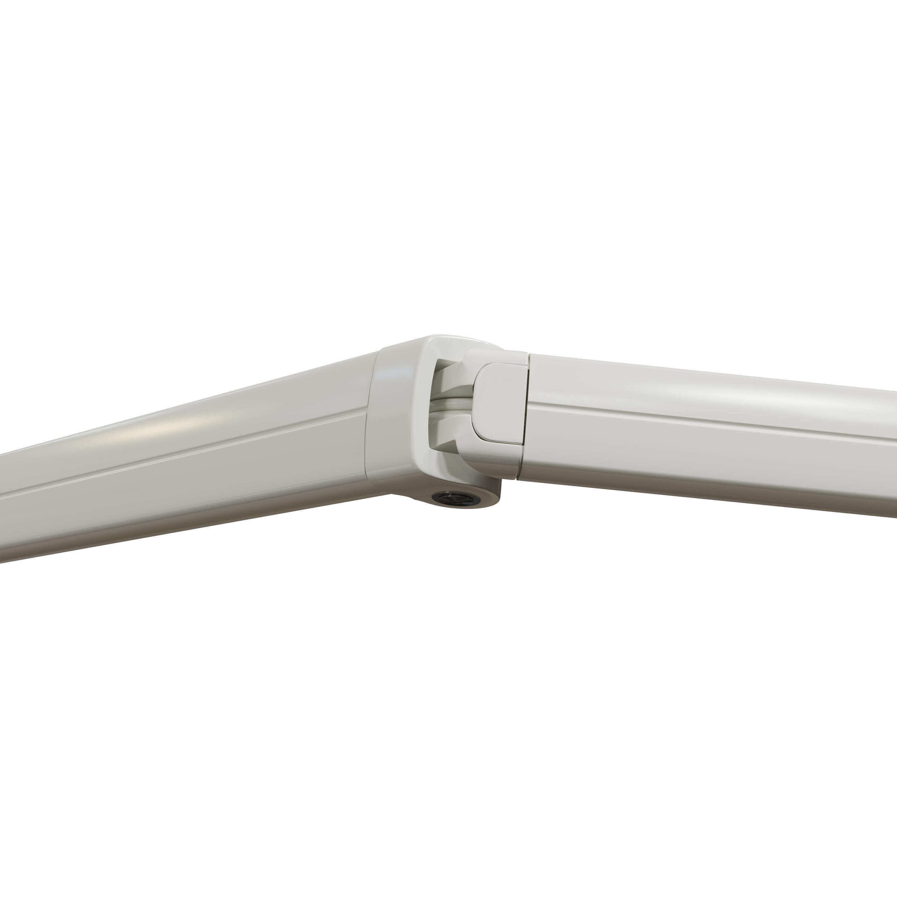 Store banne motorisé 3.95 x 3 m Zefir1 blanc, toile polyester taupe - 9