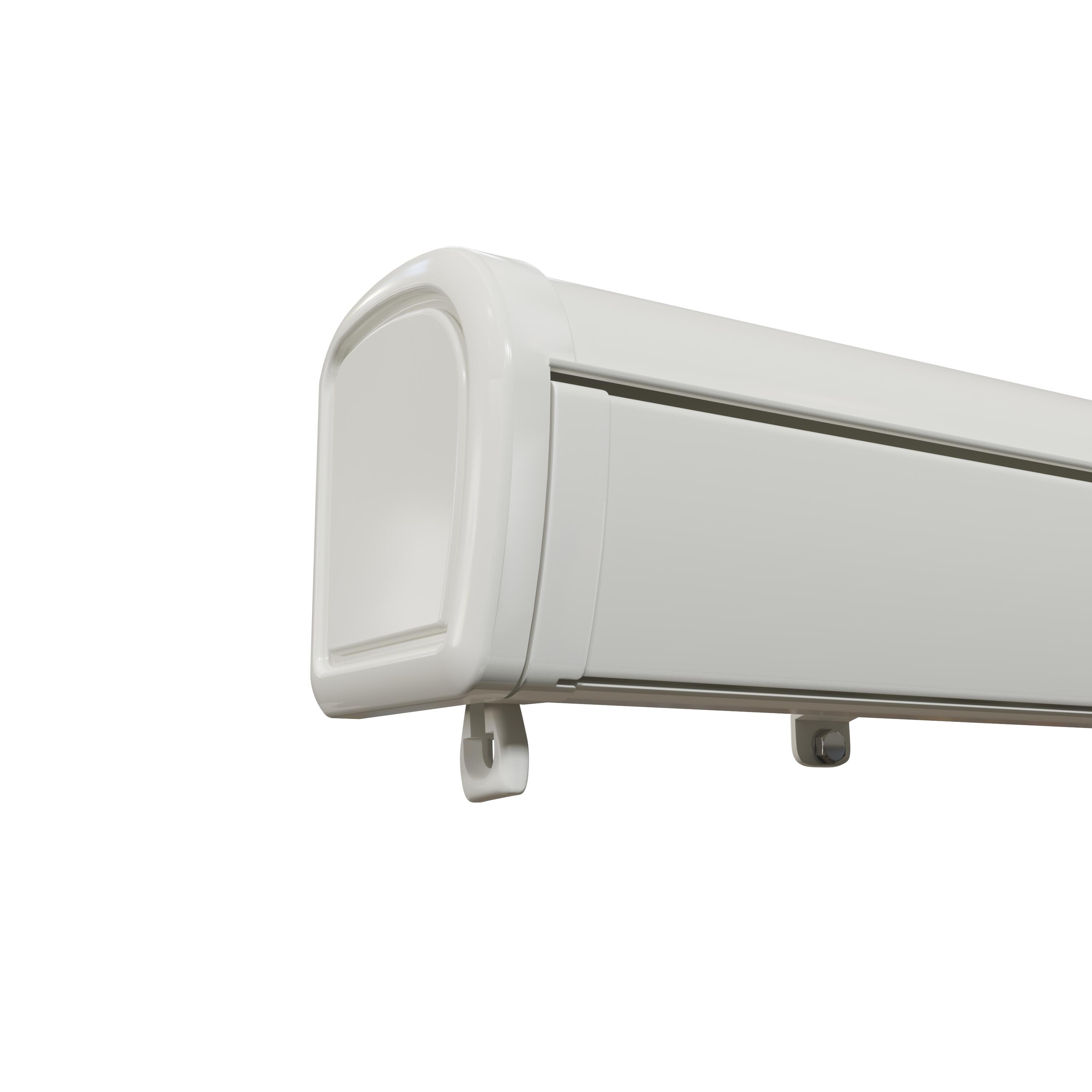 Store banne motorisé 3.95 x 3 m Zefir1 blanc, toile polyester taupe - 8