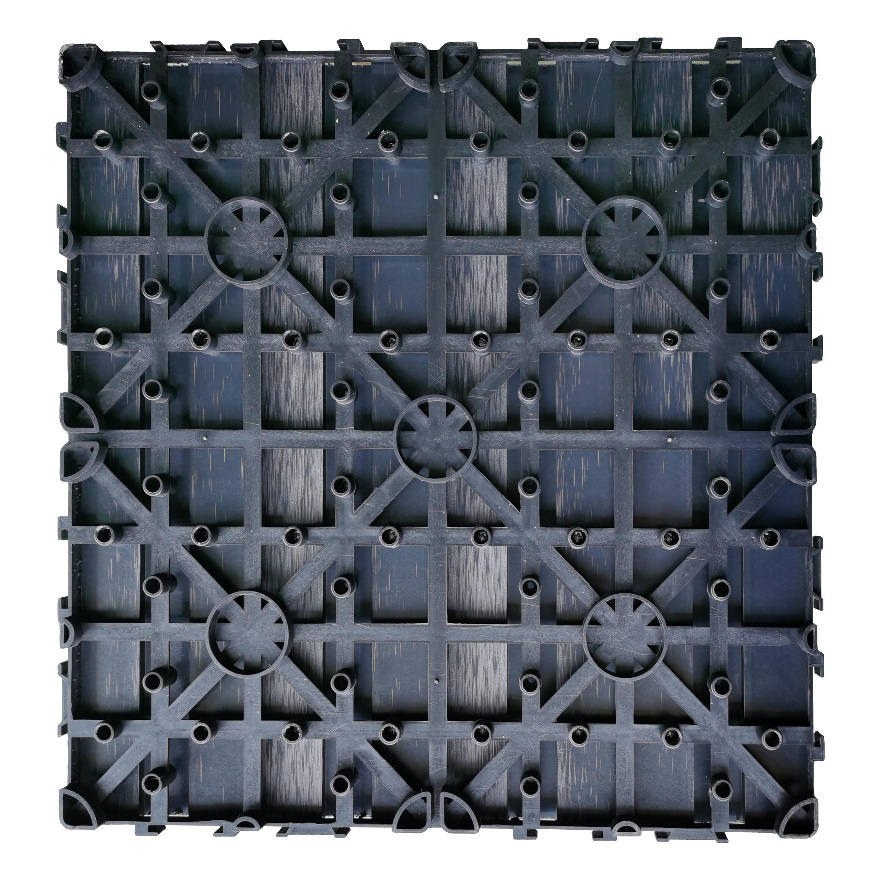 Dalle clipsable composite résine et bois Renala, gris, L.30 x l.30 cm x Ep.23 mm - 7