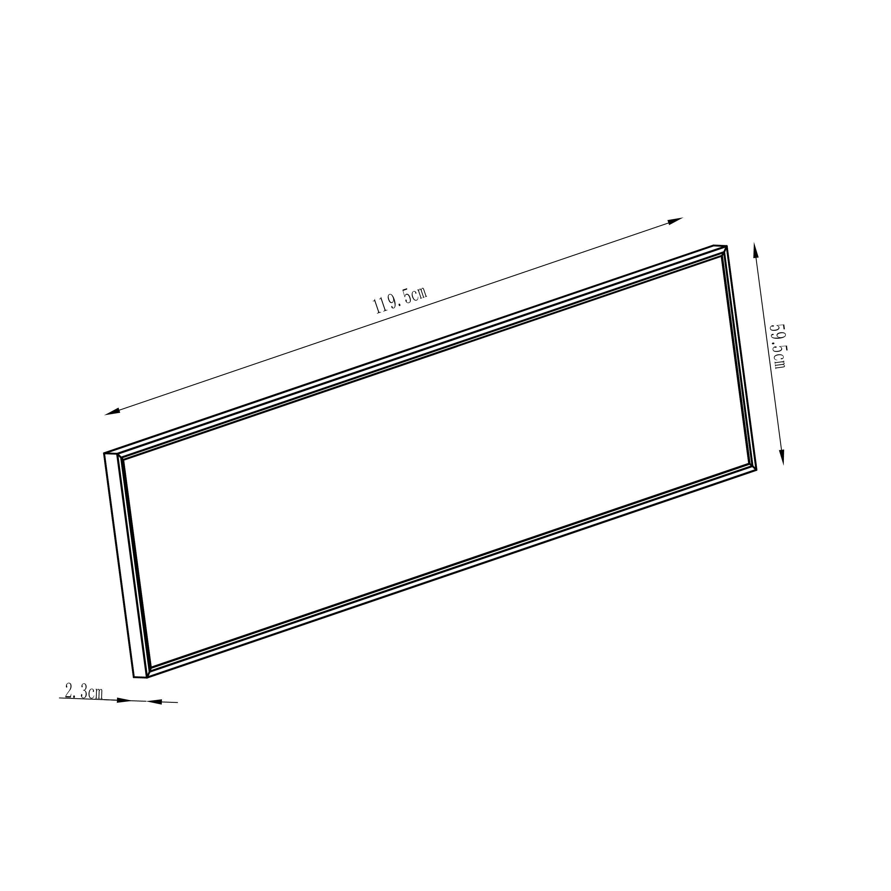 Panneau LED Gdansk 119.5 x 29.5 cm cm blanc chaud à blanc froid, blanc INSPIRE - 5