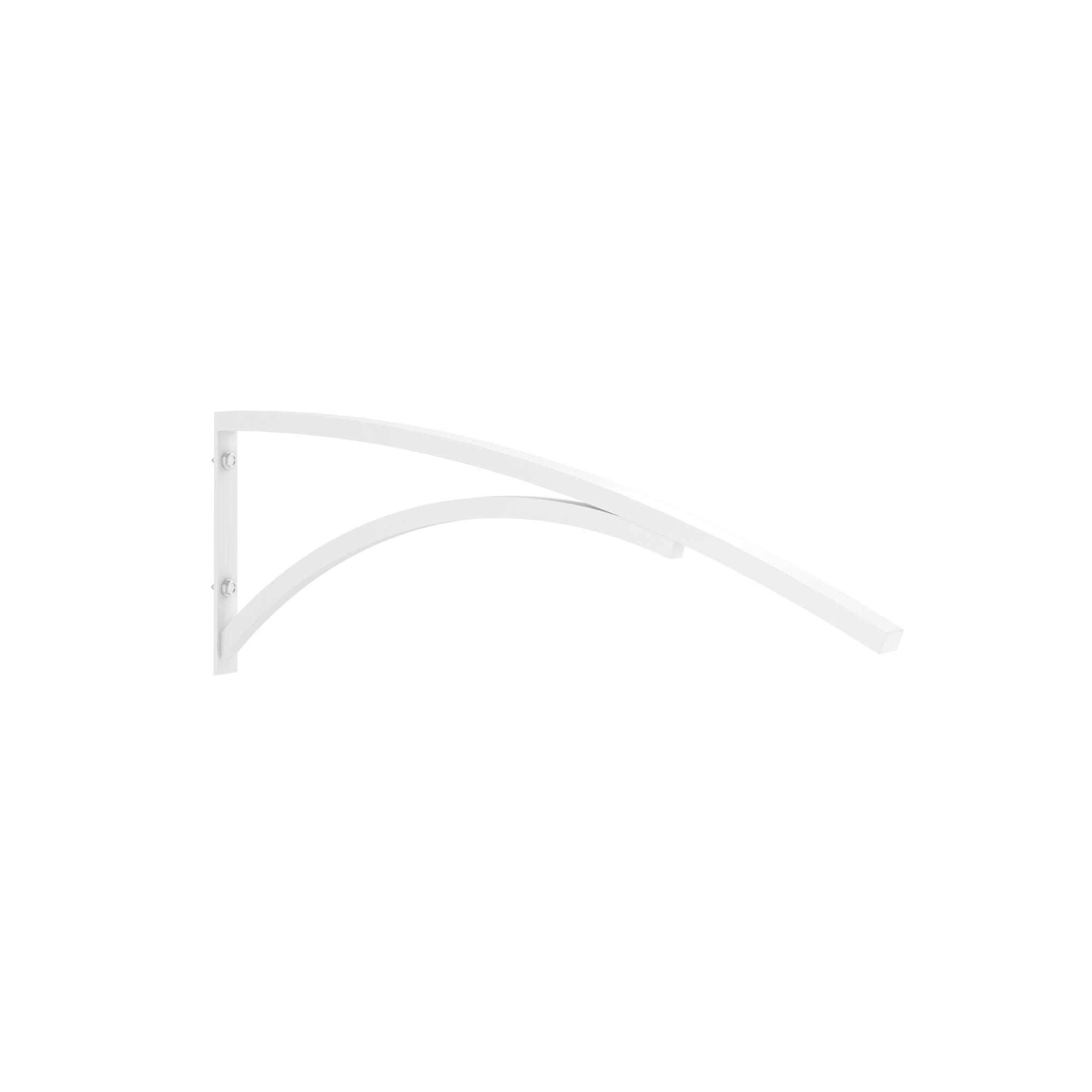 Auvent de porte d'entrée alu blanc Maga, l.150 x H.29 x P.90 cm - 4
